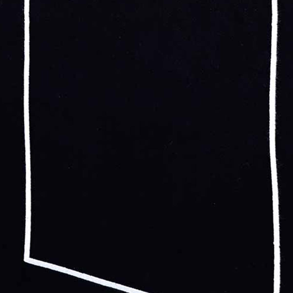 Black with White Embroidery Table Runner, 14x72