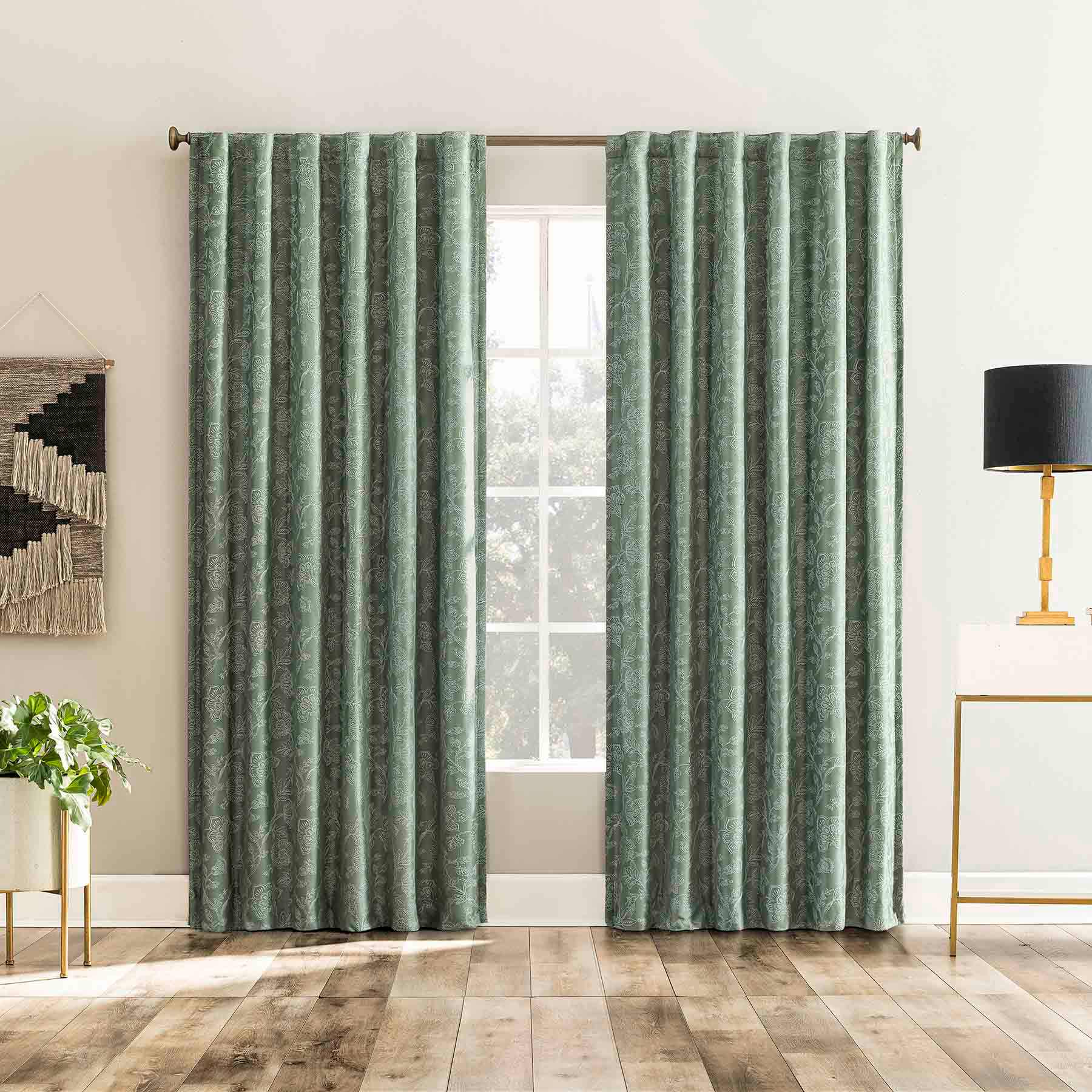 Moss Back Tab Extreme Blackout Curtain Panel, 84"