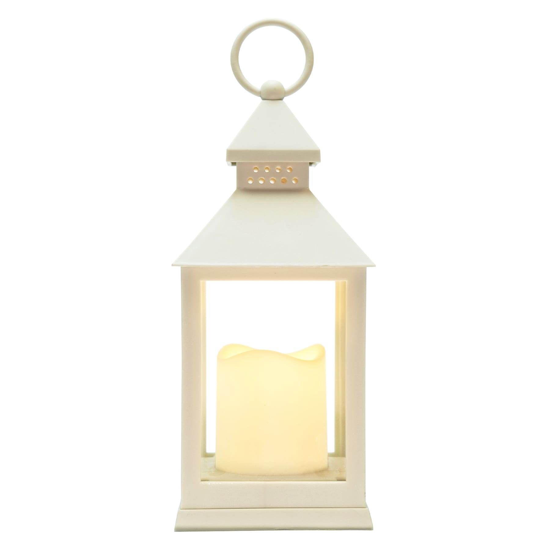 White Sand LED Lantern, 9.5"