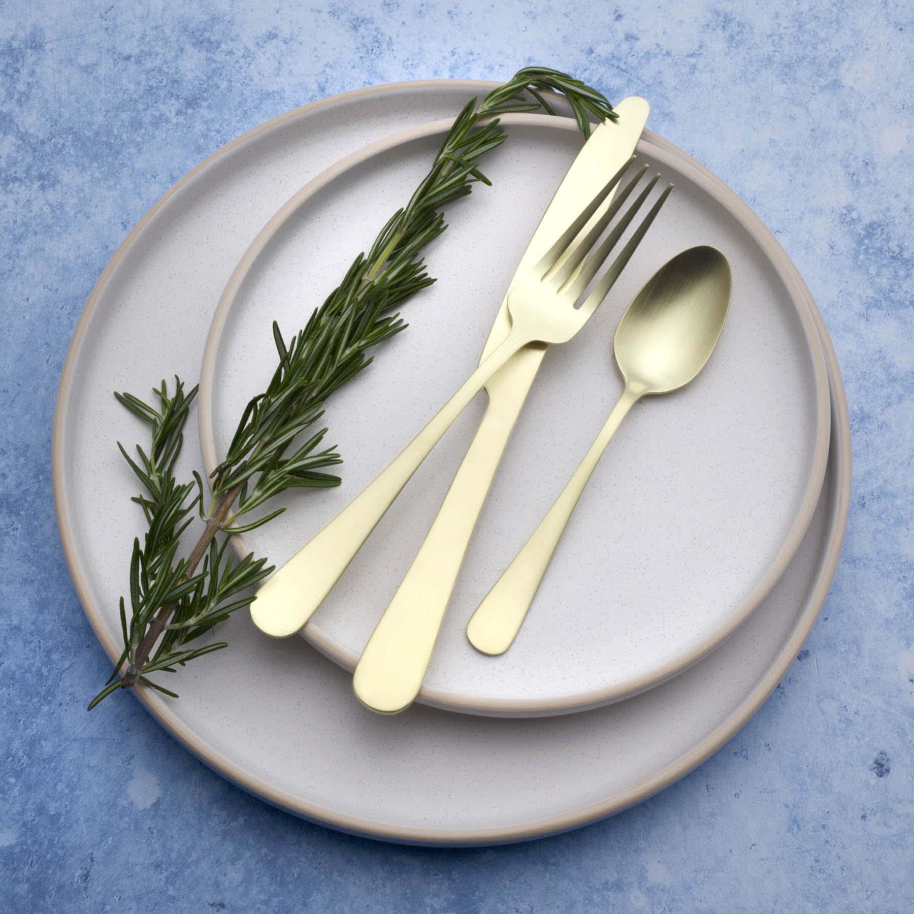 12-Piece Shelton Gold Satin Flatware Set