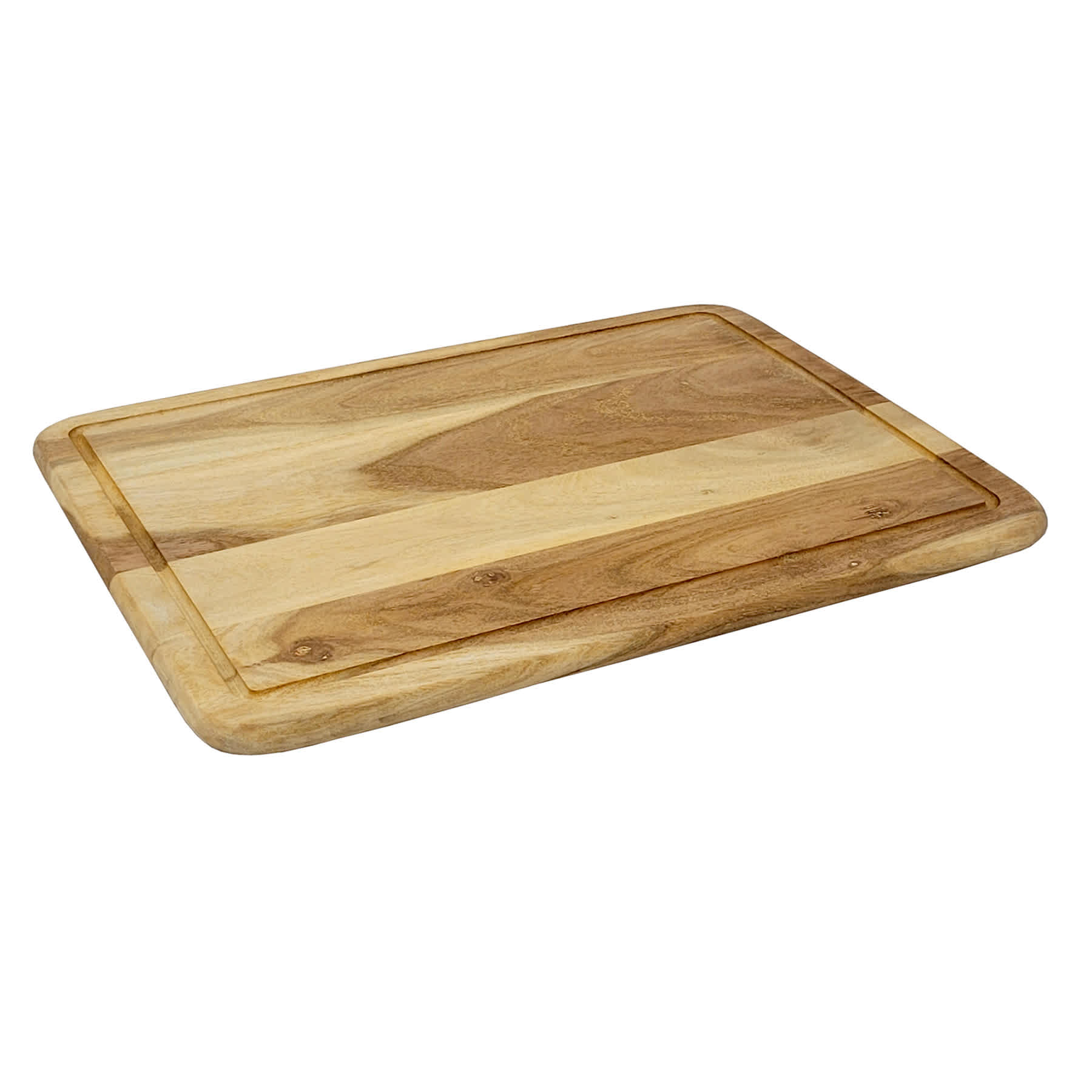 Round Edge Acacia Cutting Board with Teak Finish, Small
