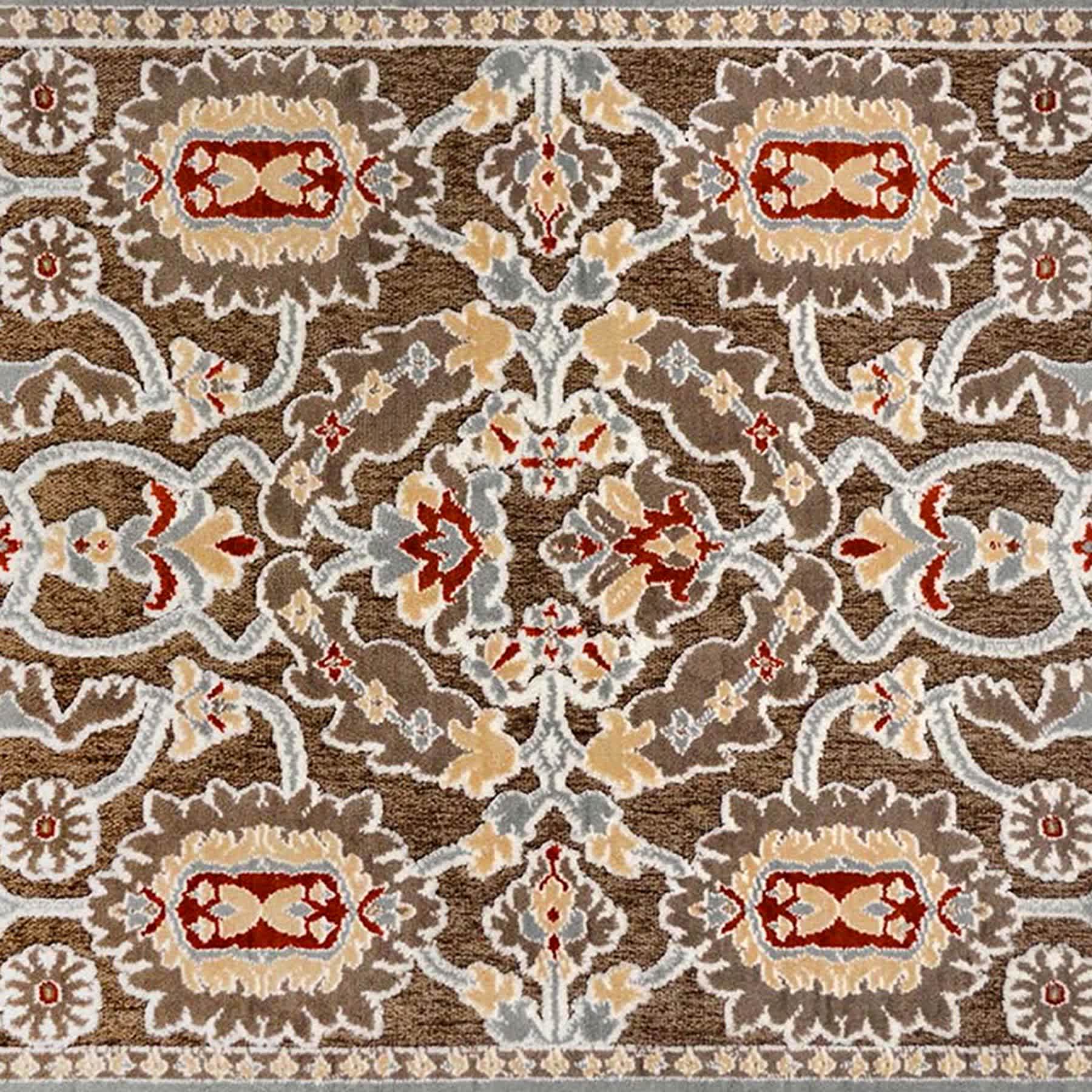Arrington Taupe & Spice Medallion Washable Accent Rug, 26x45