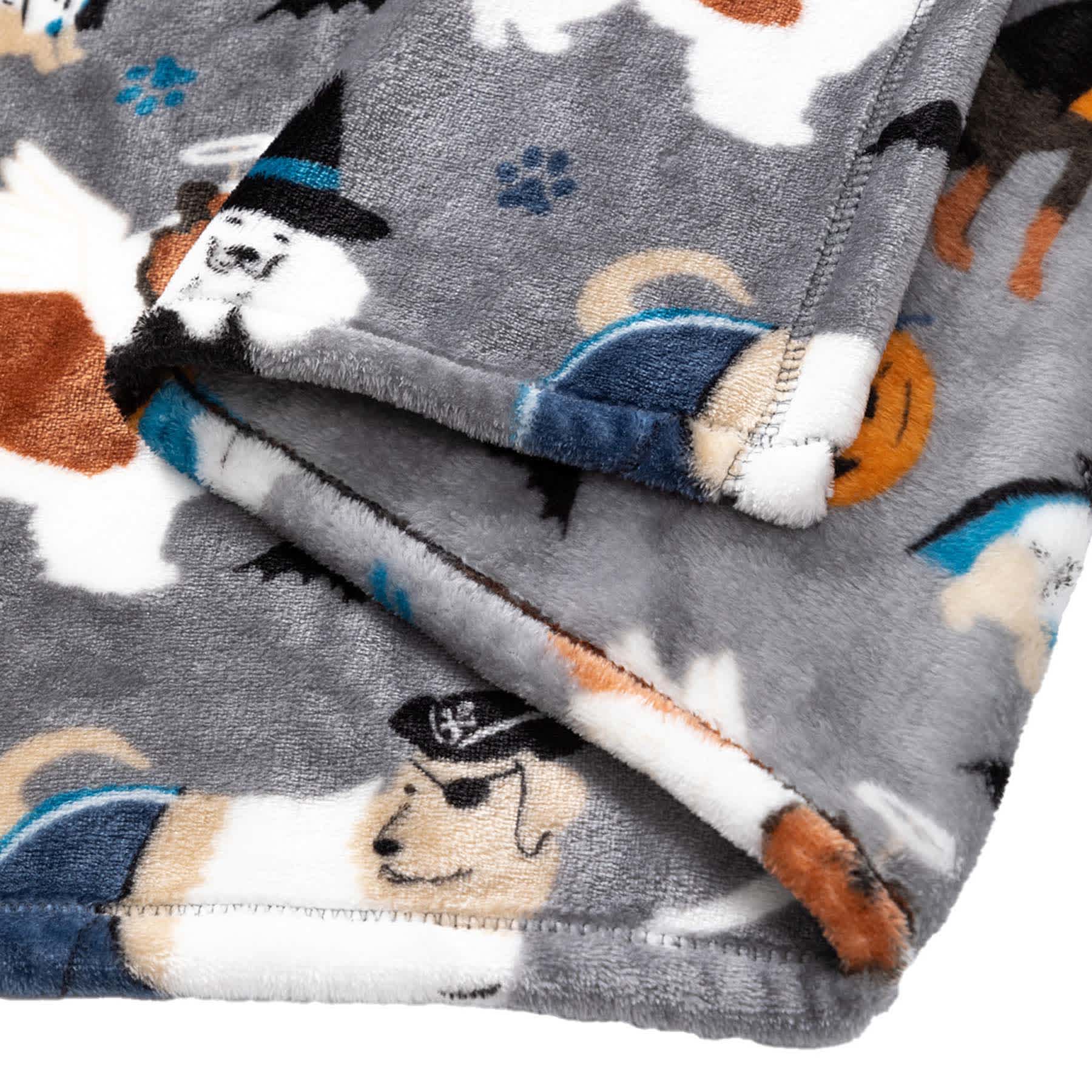 Halloween Dogs Plush Throw Blanket, 50x60