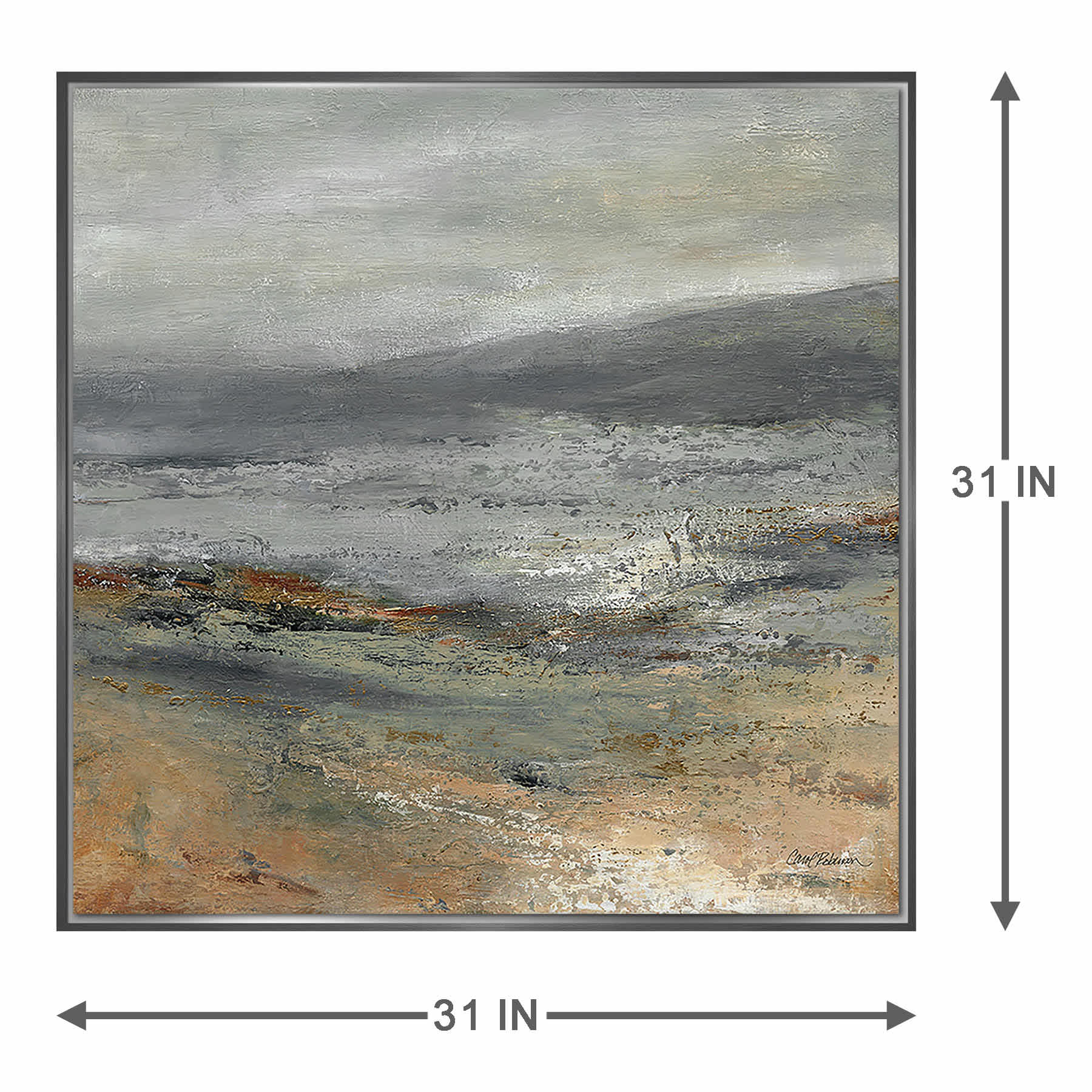 Framed Copper Mountain Textured Canvas Wall Art, 31"