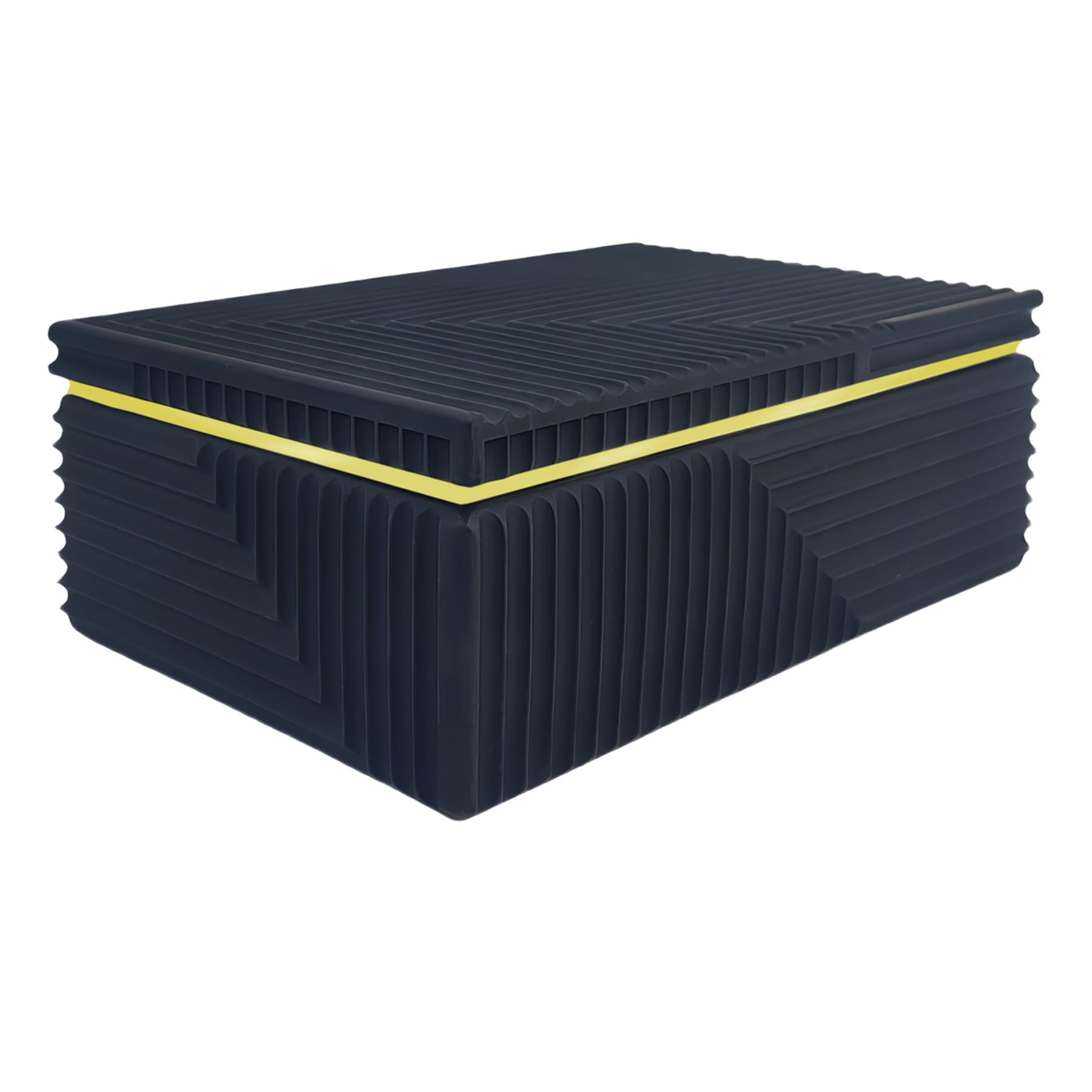 Black Geo Cement Box, 8x5.3
