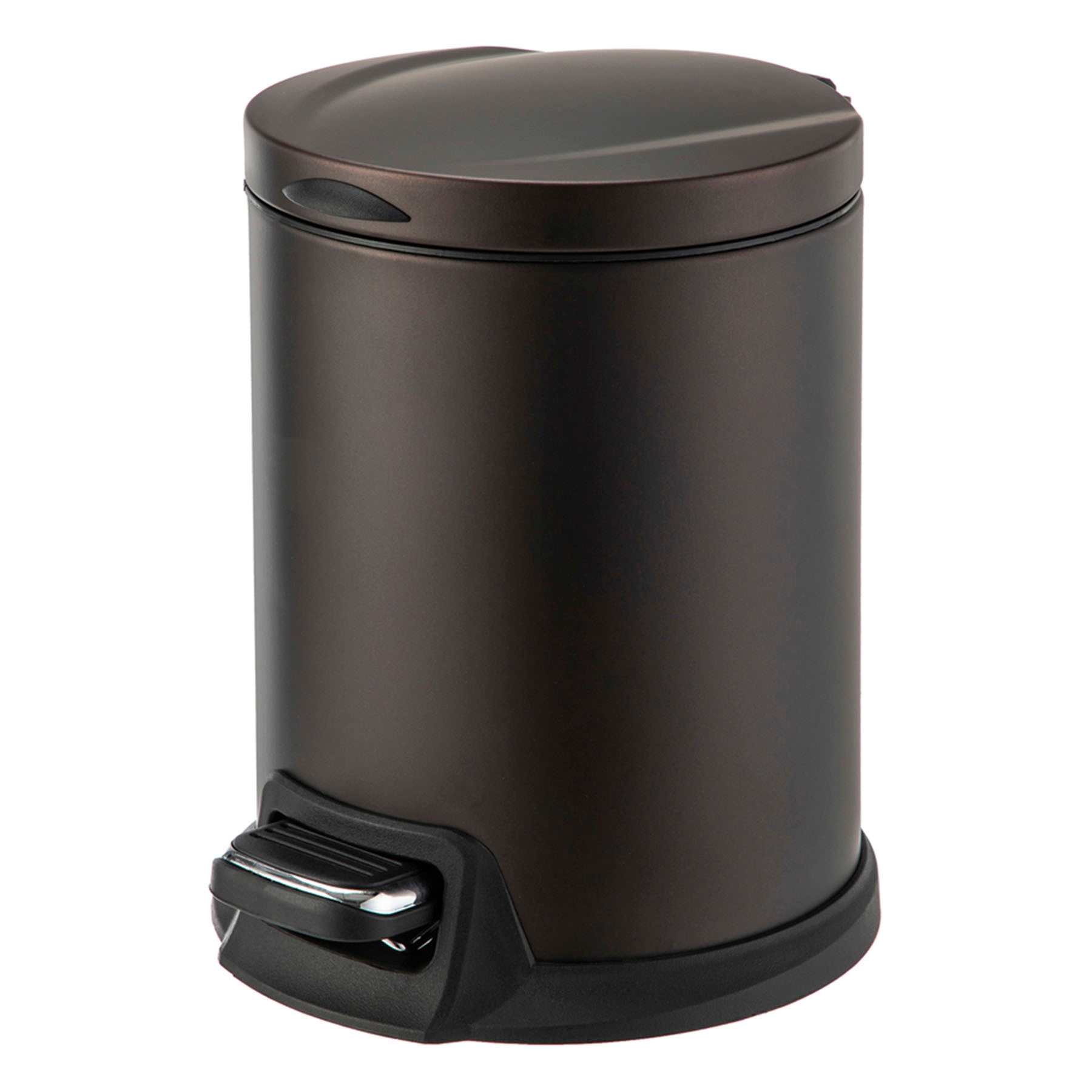 Brown Stainless Steel Pedal Trash Can, 5l
