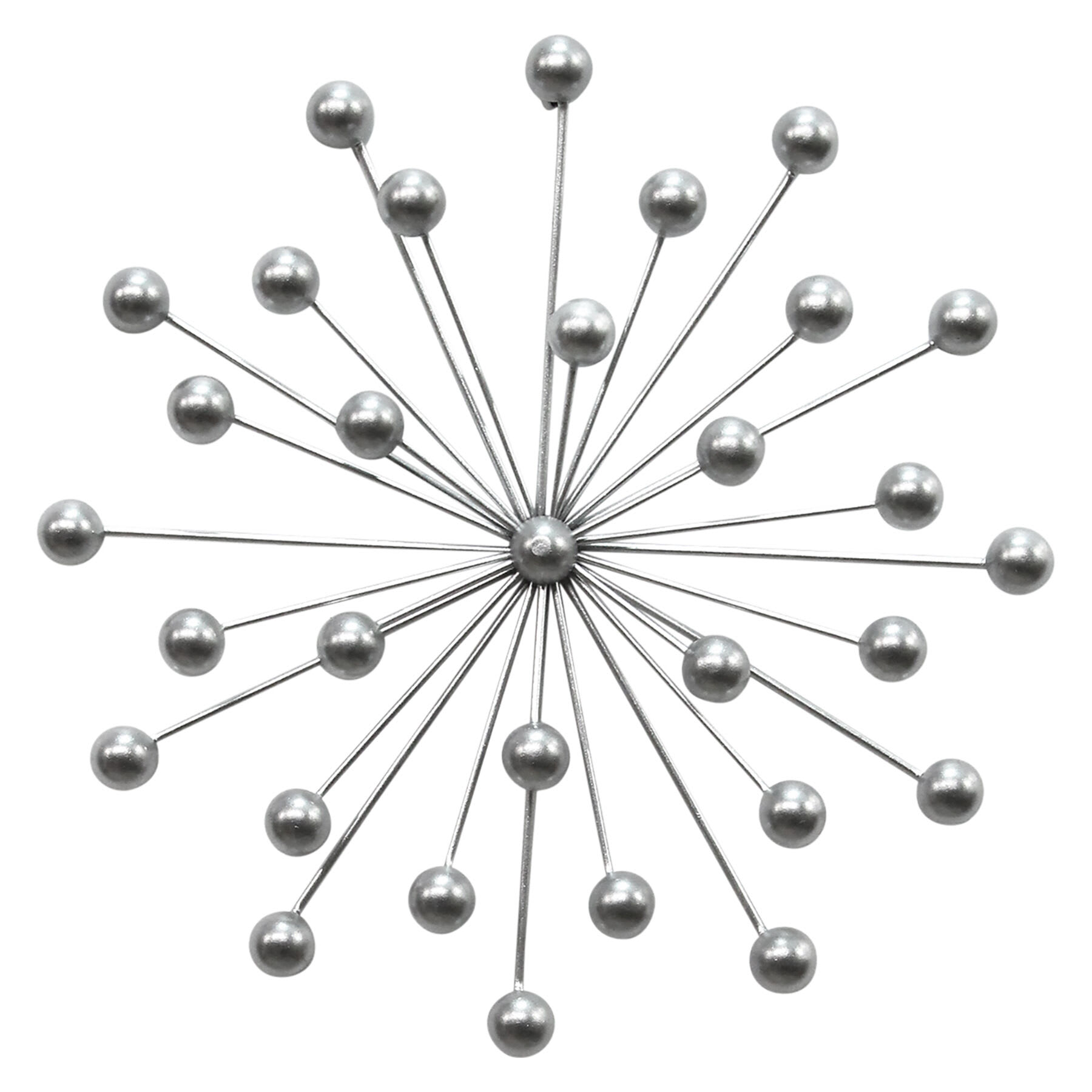 Silver Burst Wall Art, 12"