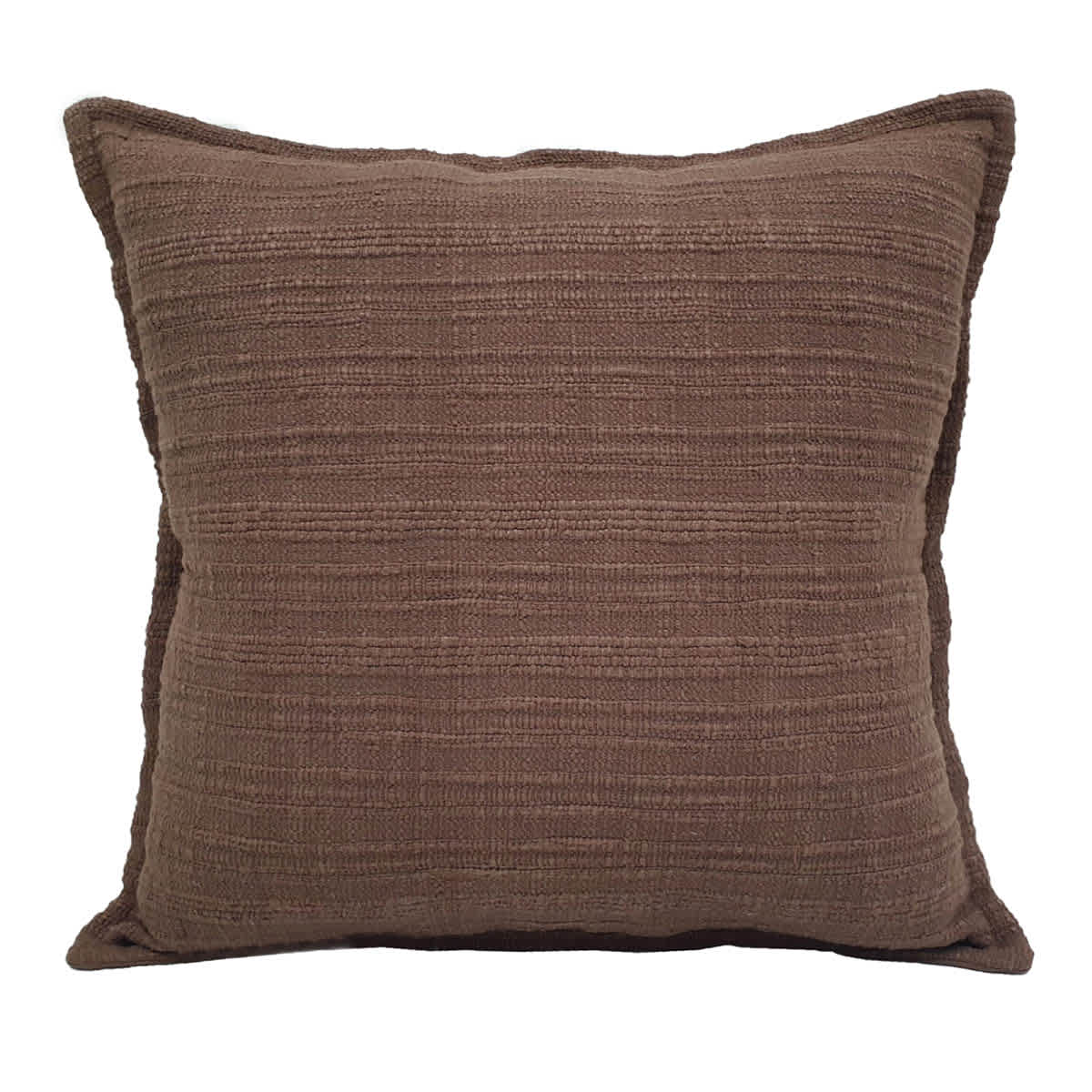 Honeybloom Brown Striped Slub Throw Pillow, 18"
