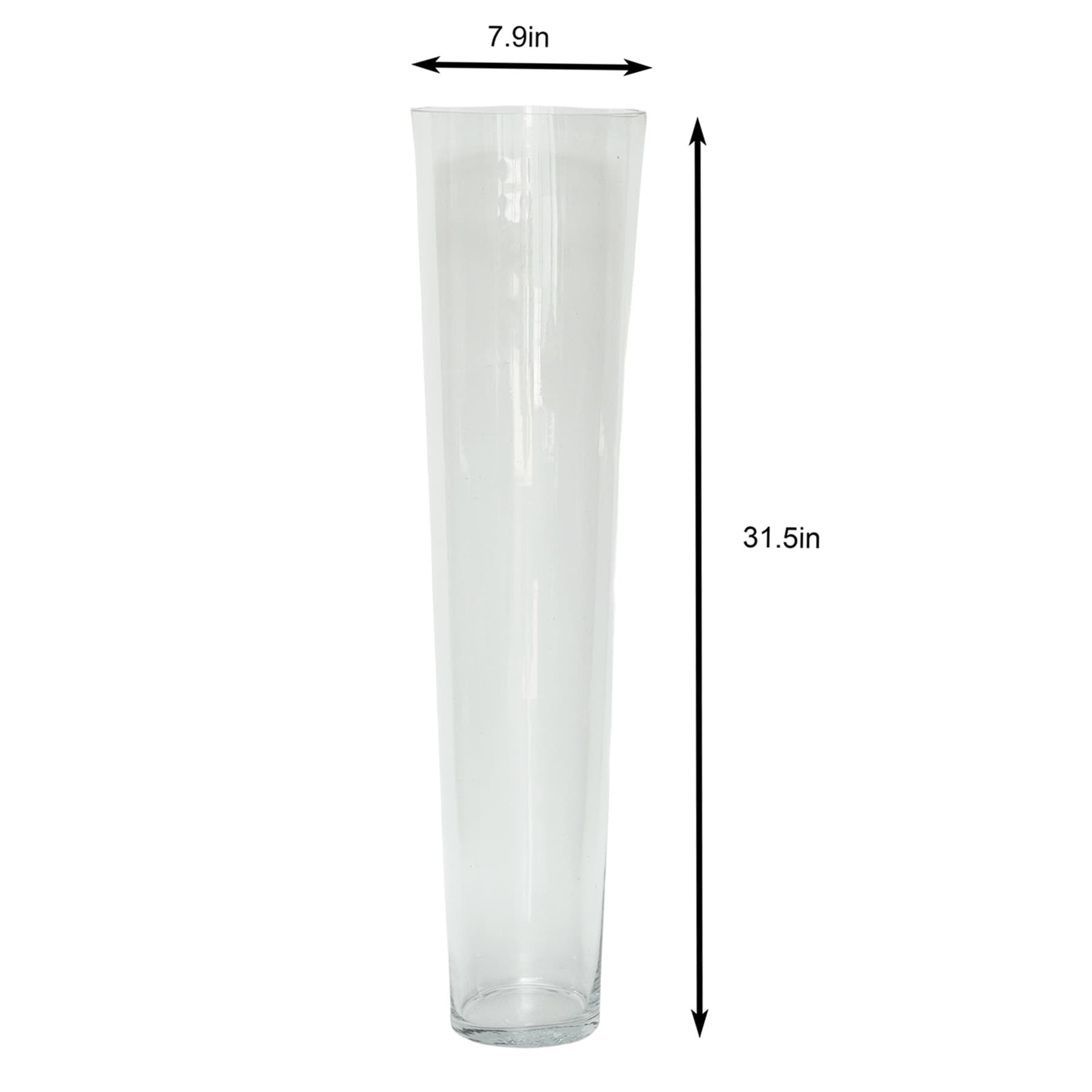 31.5In Clear Glass Oversized Vase