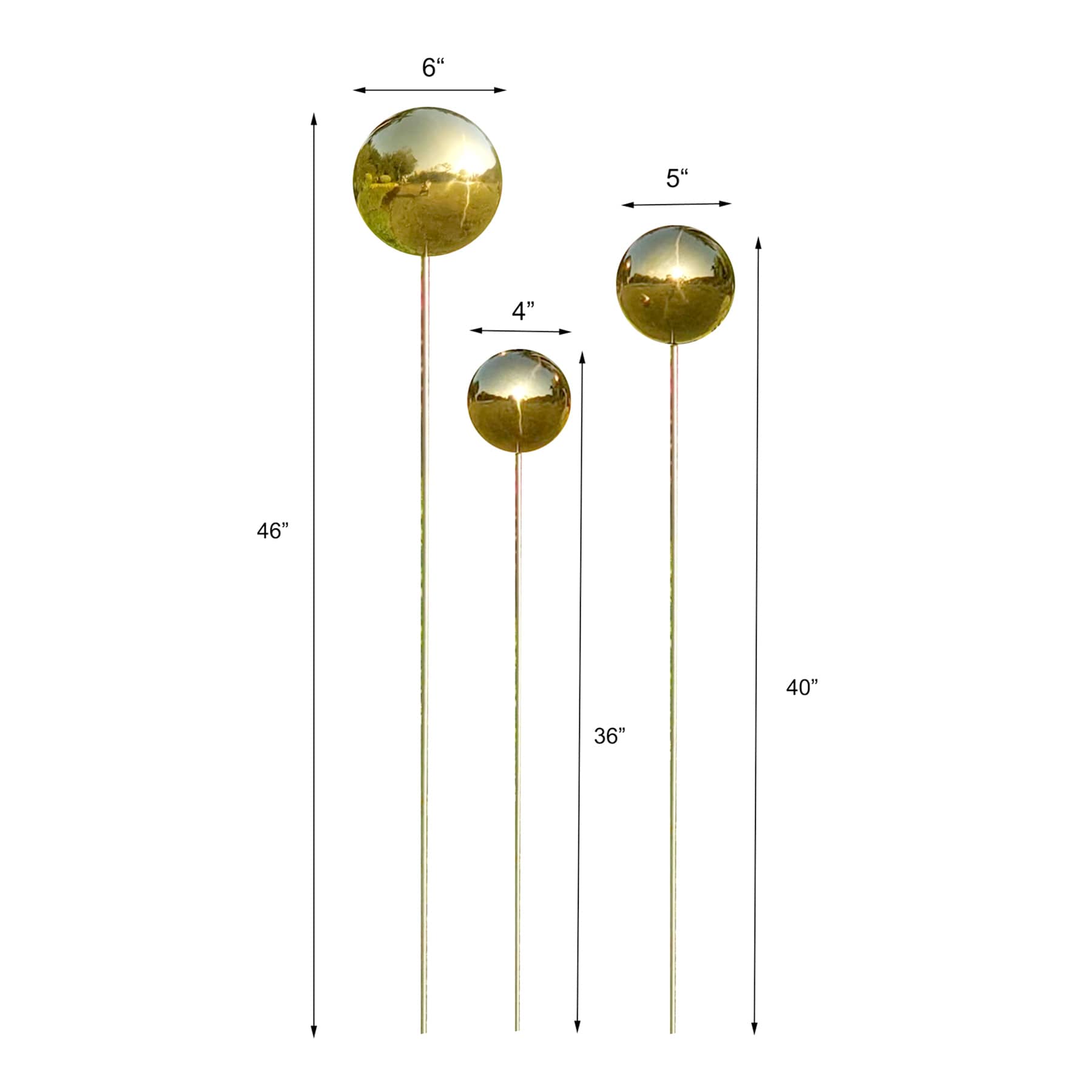 Crosby St. Gold Sphere Yard Pick, Small