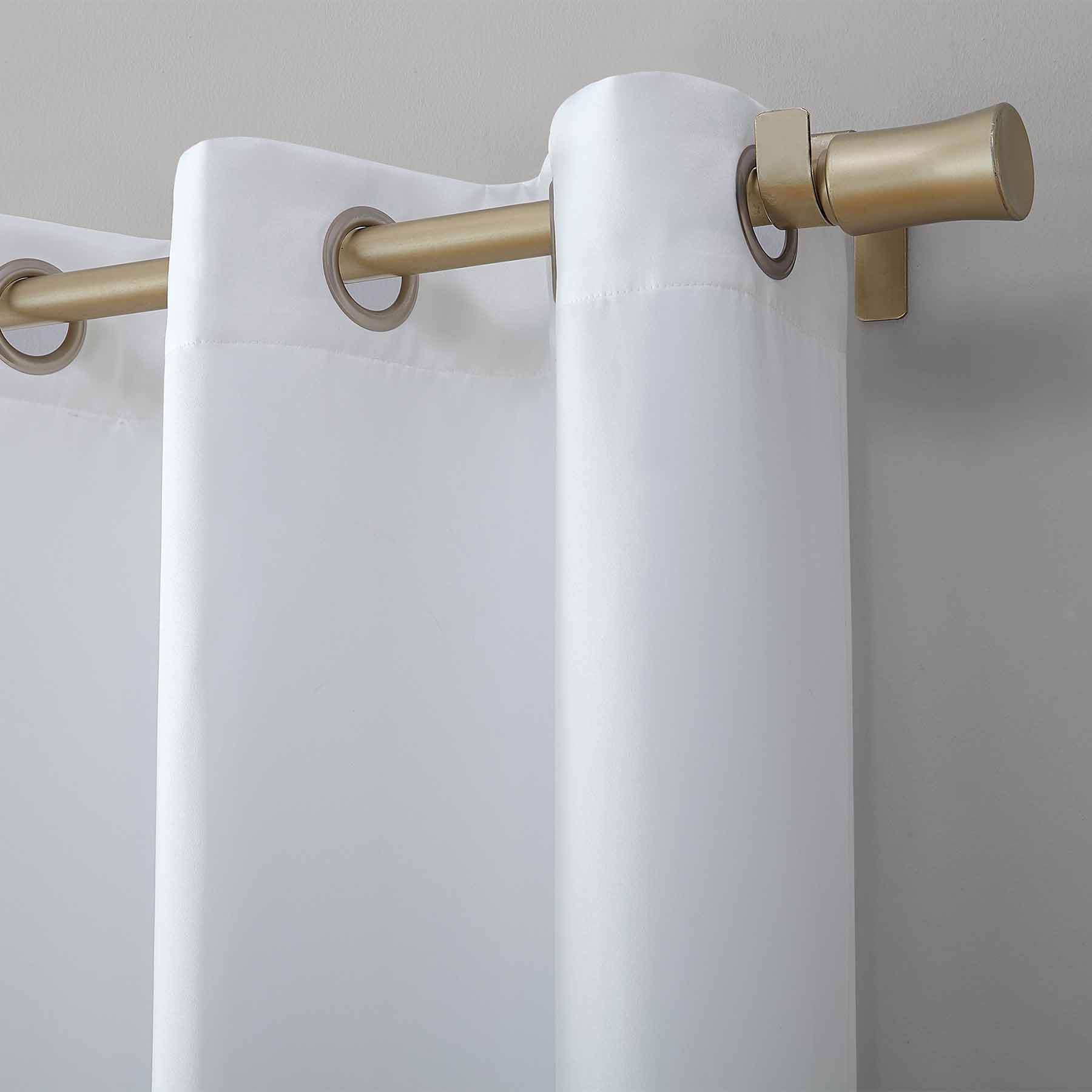 Talita White Room Darkening Grommet Curtain Panel, 63"