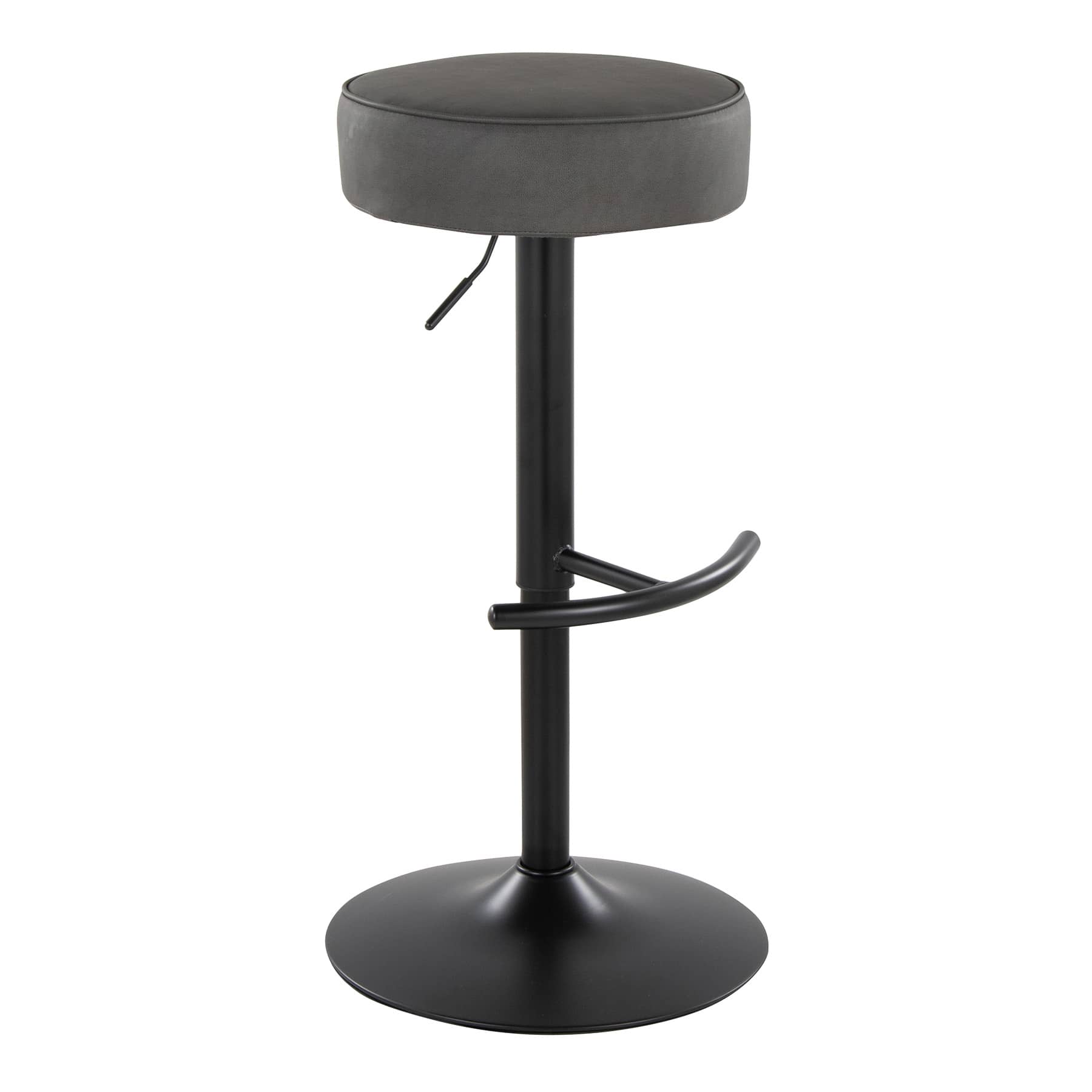 Honeybloom Lennox Adjustable Barstool, Dark Grey