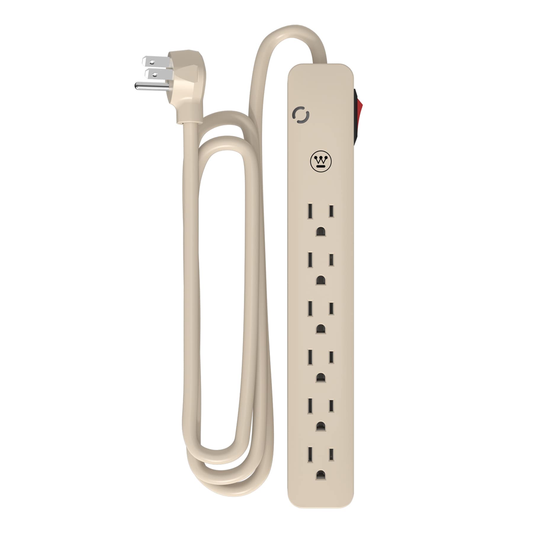 1800J 6-Outlets Surge Protector White Smoke