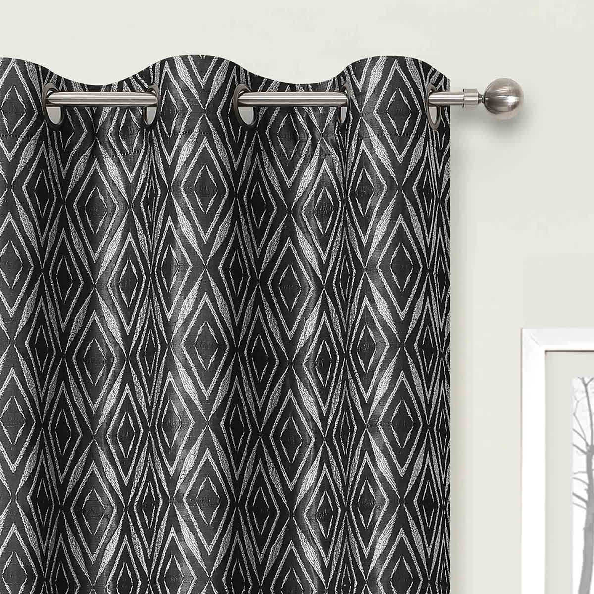 2-Pack Black Light Filtering Grommet Curtain Panels, 84"