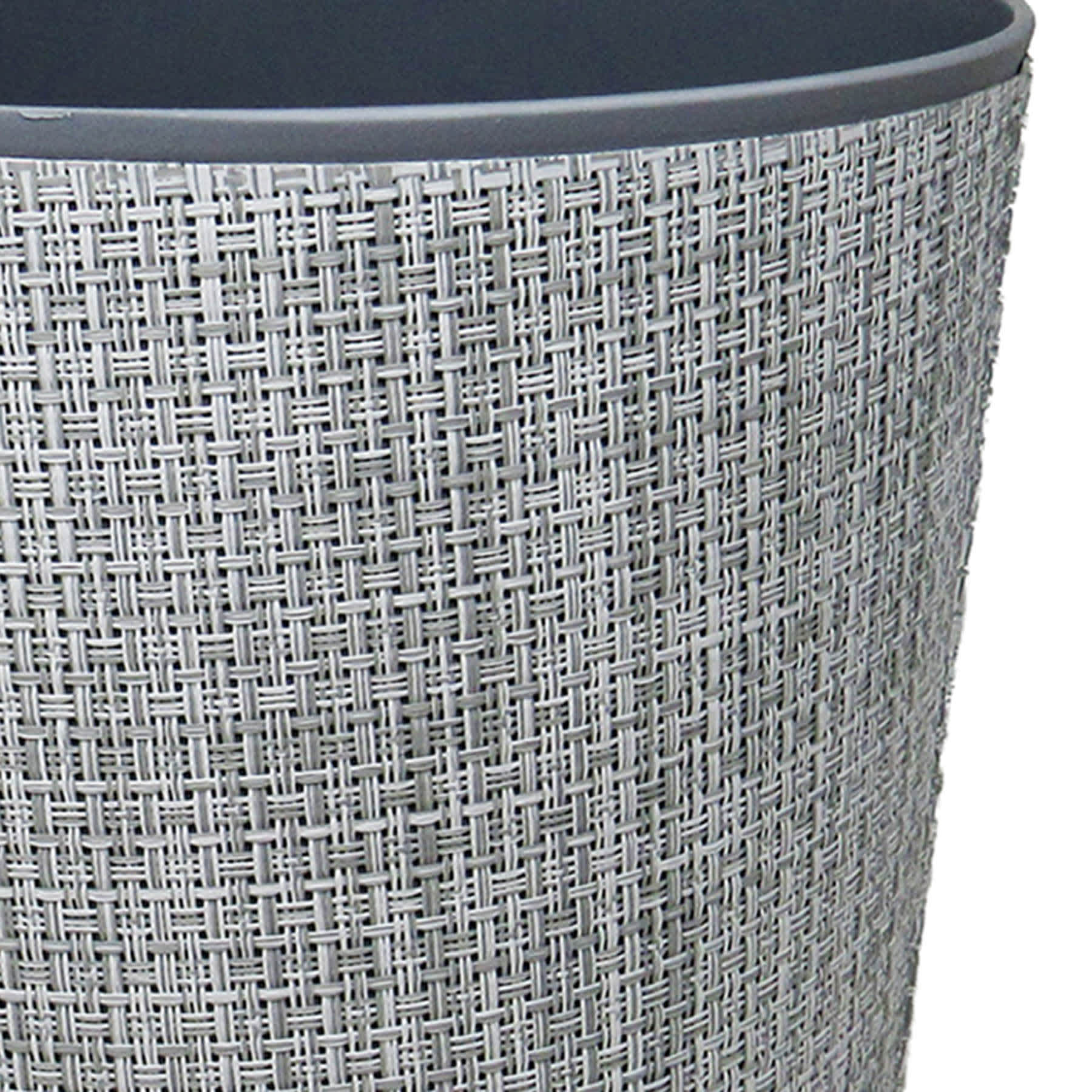Grey Deco Line Wastebasket, 18"