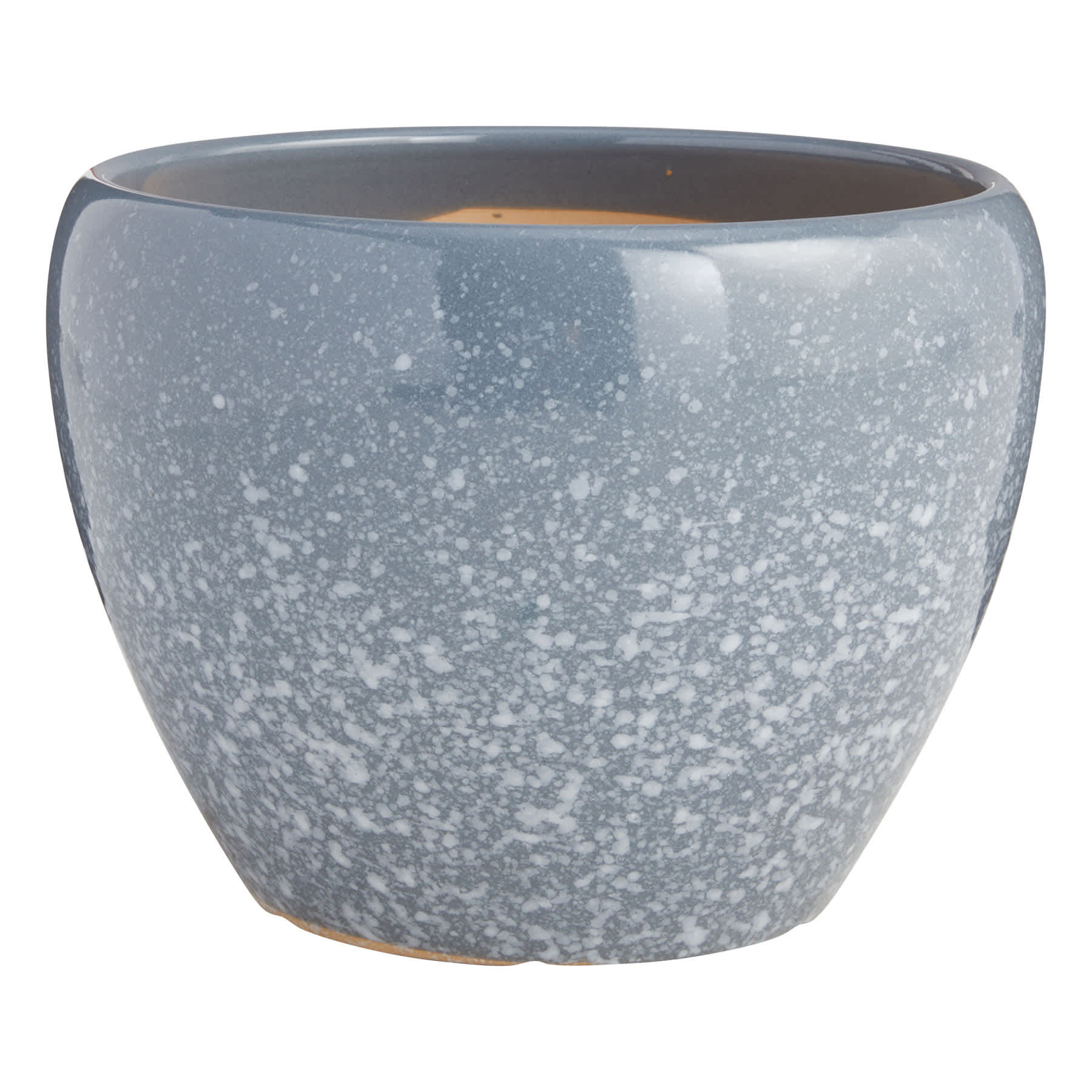 Ty Pennington Indoor Blue Bubble Glaze Ceramic Planter, Small