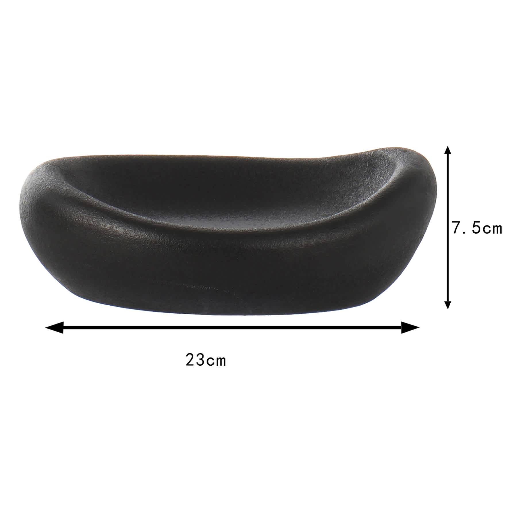 Matte Black Textured Ceramic Bowl, 8"