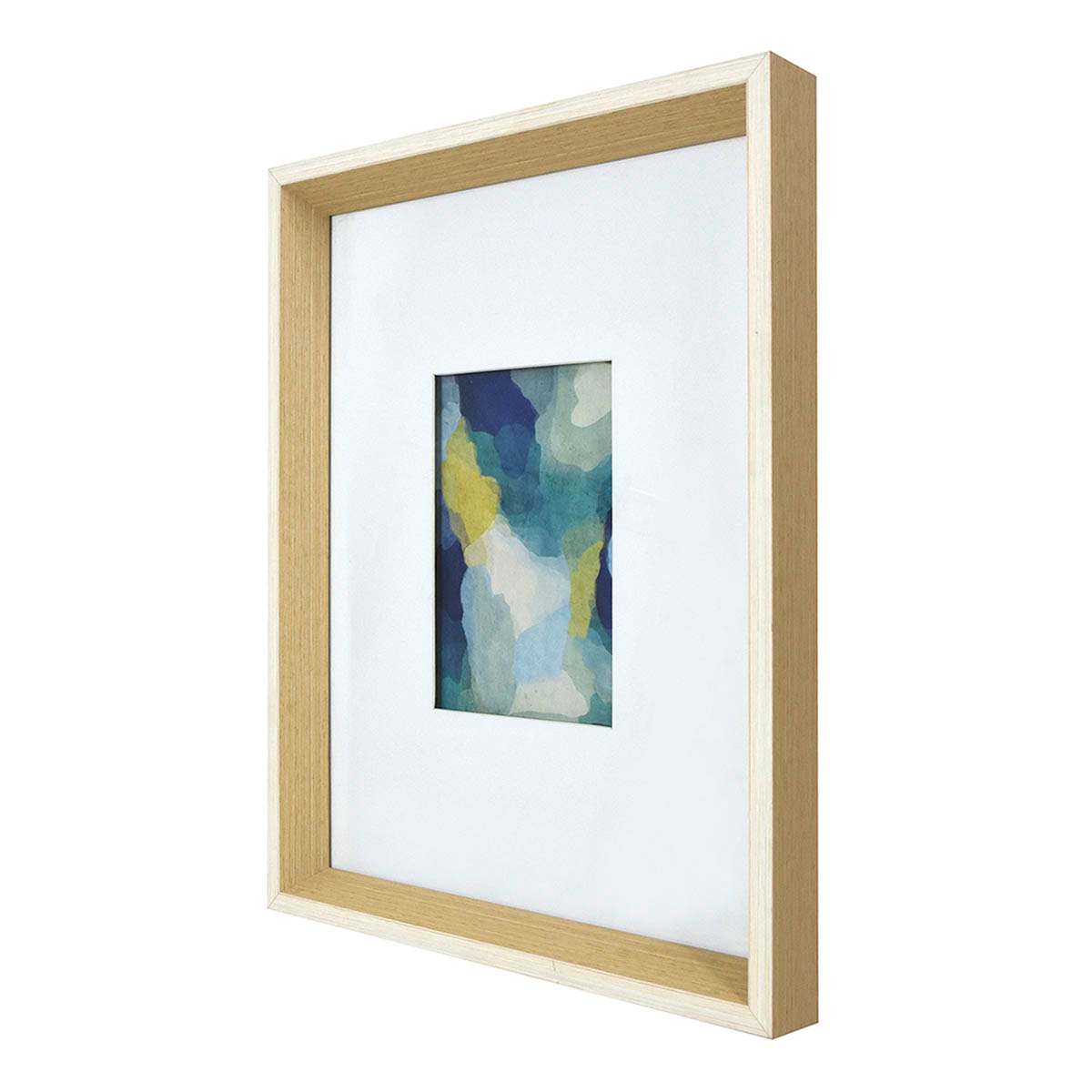 Glass Framed Colorful Abstract Print Wall Art, 12x15