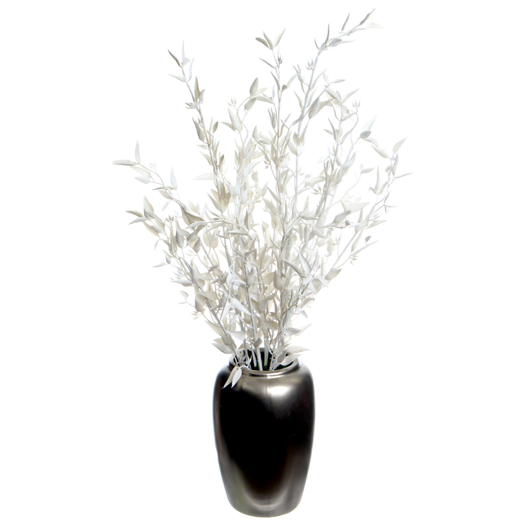 Found & Fable White Willow in Silver Pot, 25"