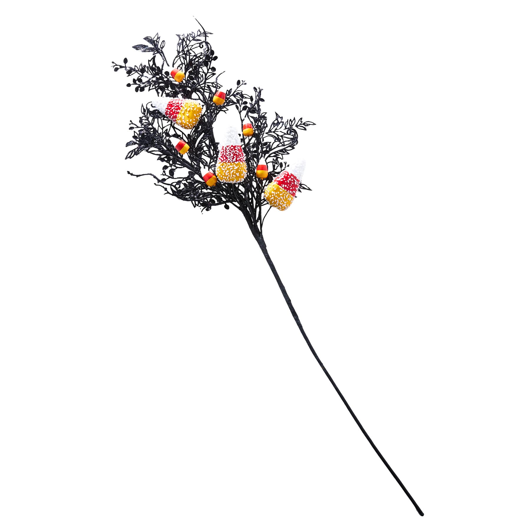Halloween Candy with Glittered Leaf Stem, 33"