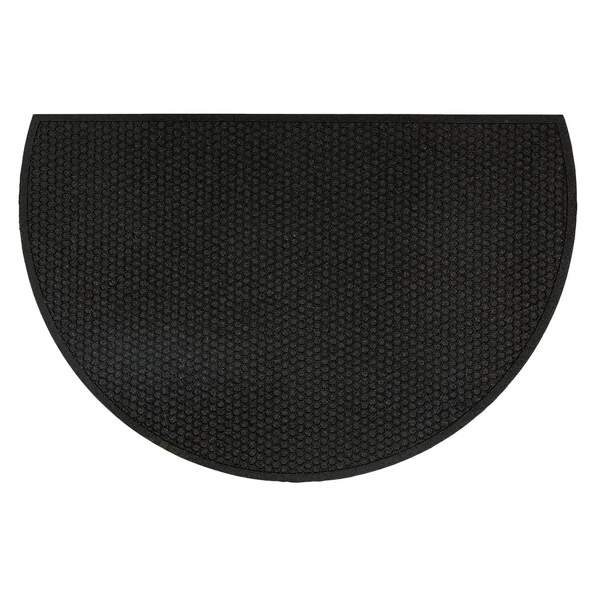 Black Honeycomb Matrix Slice Doormat, 23x35