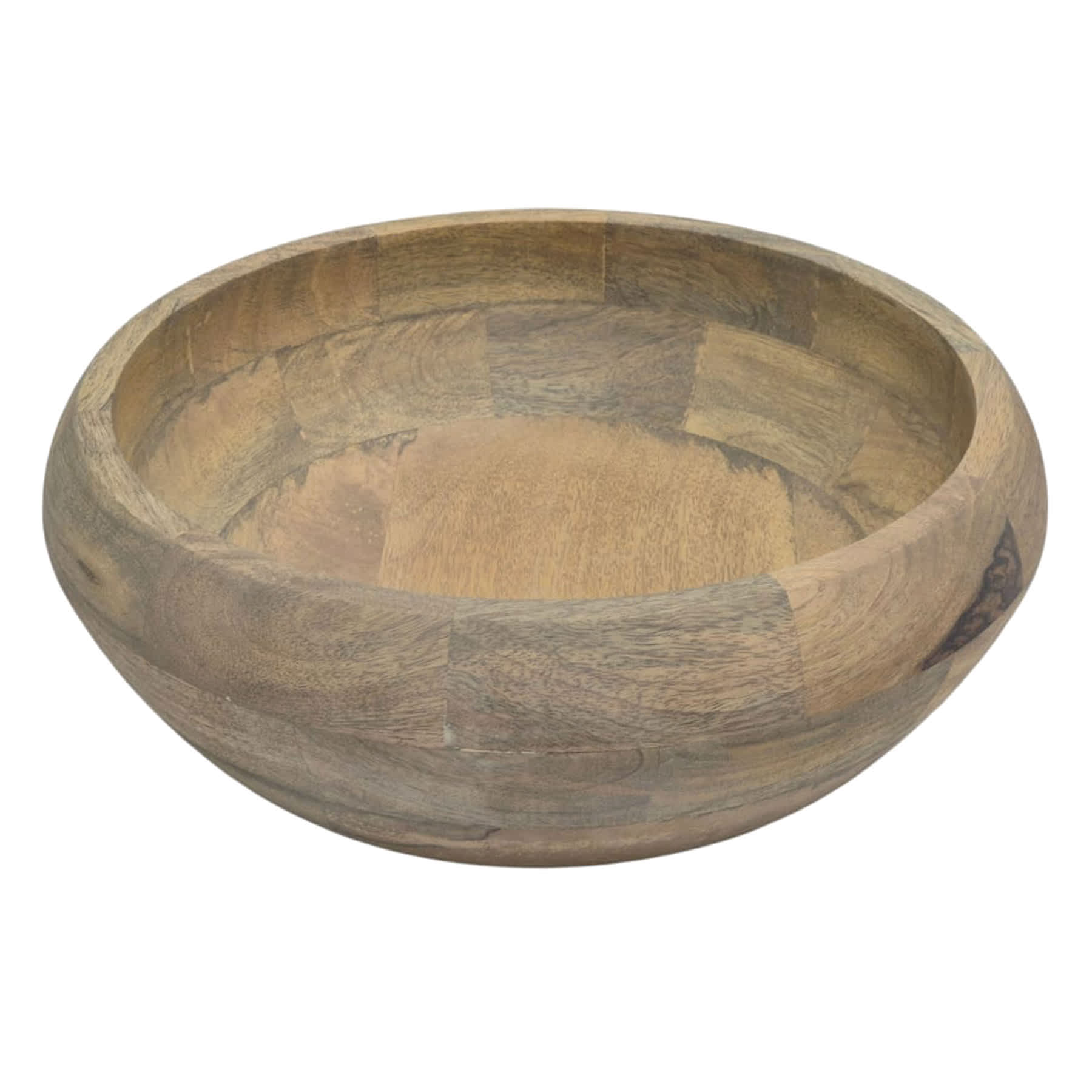 Bleached Acacia Wood Bowl, 15"