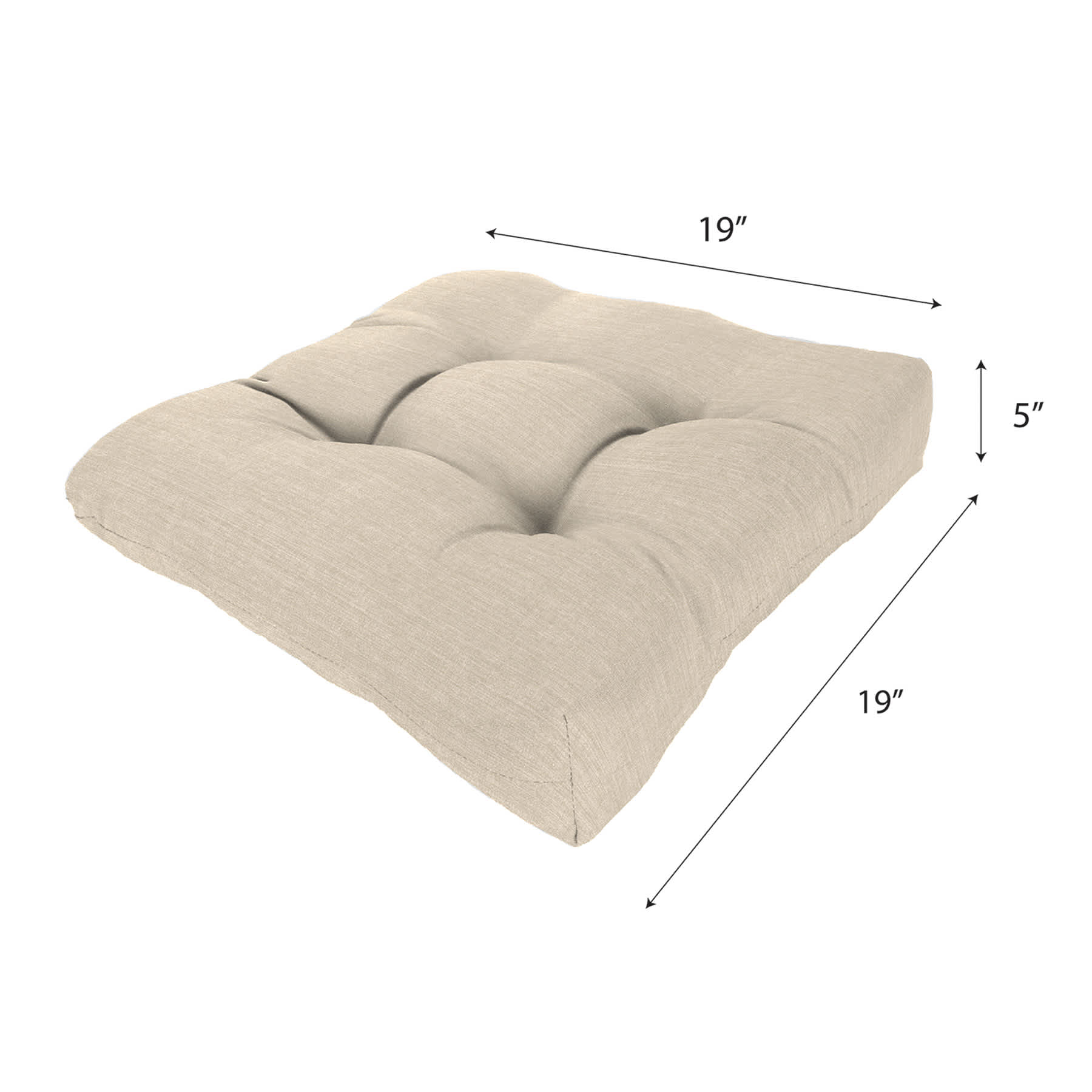 Tahiti Beige Outdoor Wicker Seat Cushion