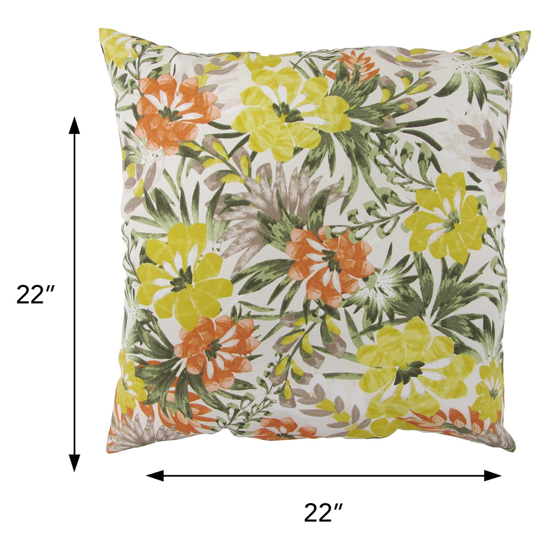 Mohana Floral Oversized Square Outdoor Throw Pillow, 20"