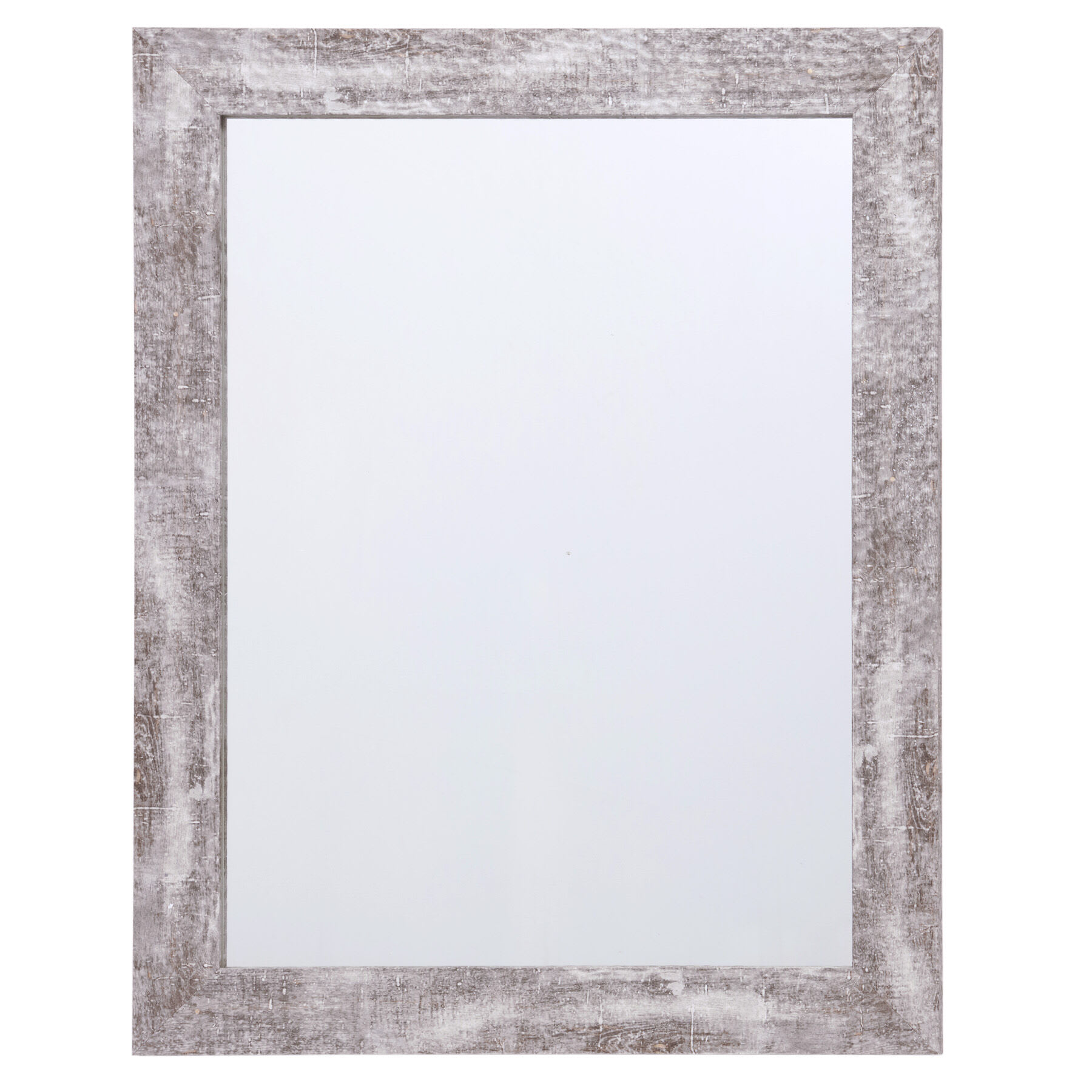 Hammered Silver Framed Rectangle Wall Mirror, 22x28