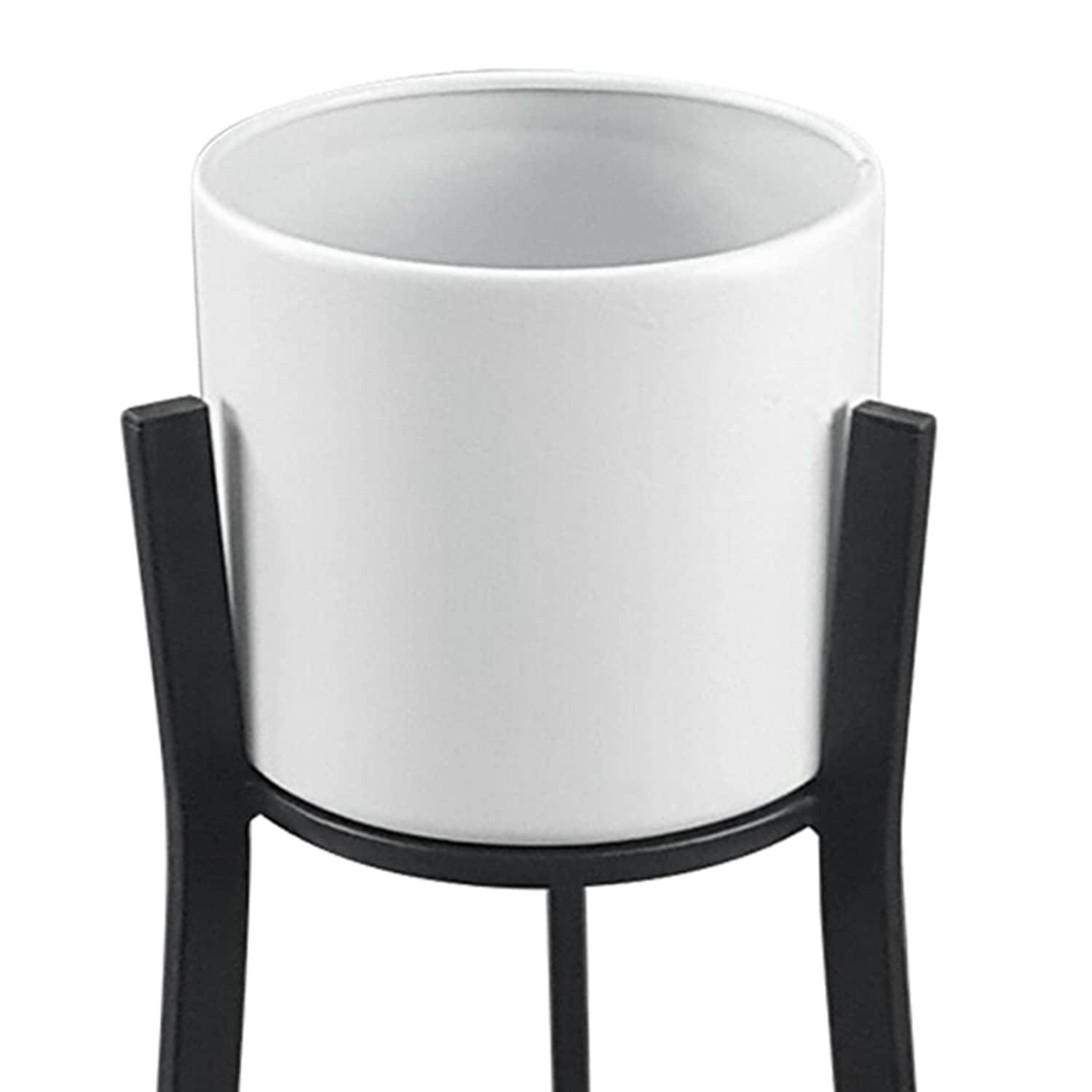 White Metal Flower Planter Stand, Small