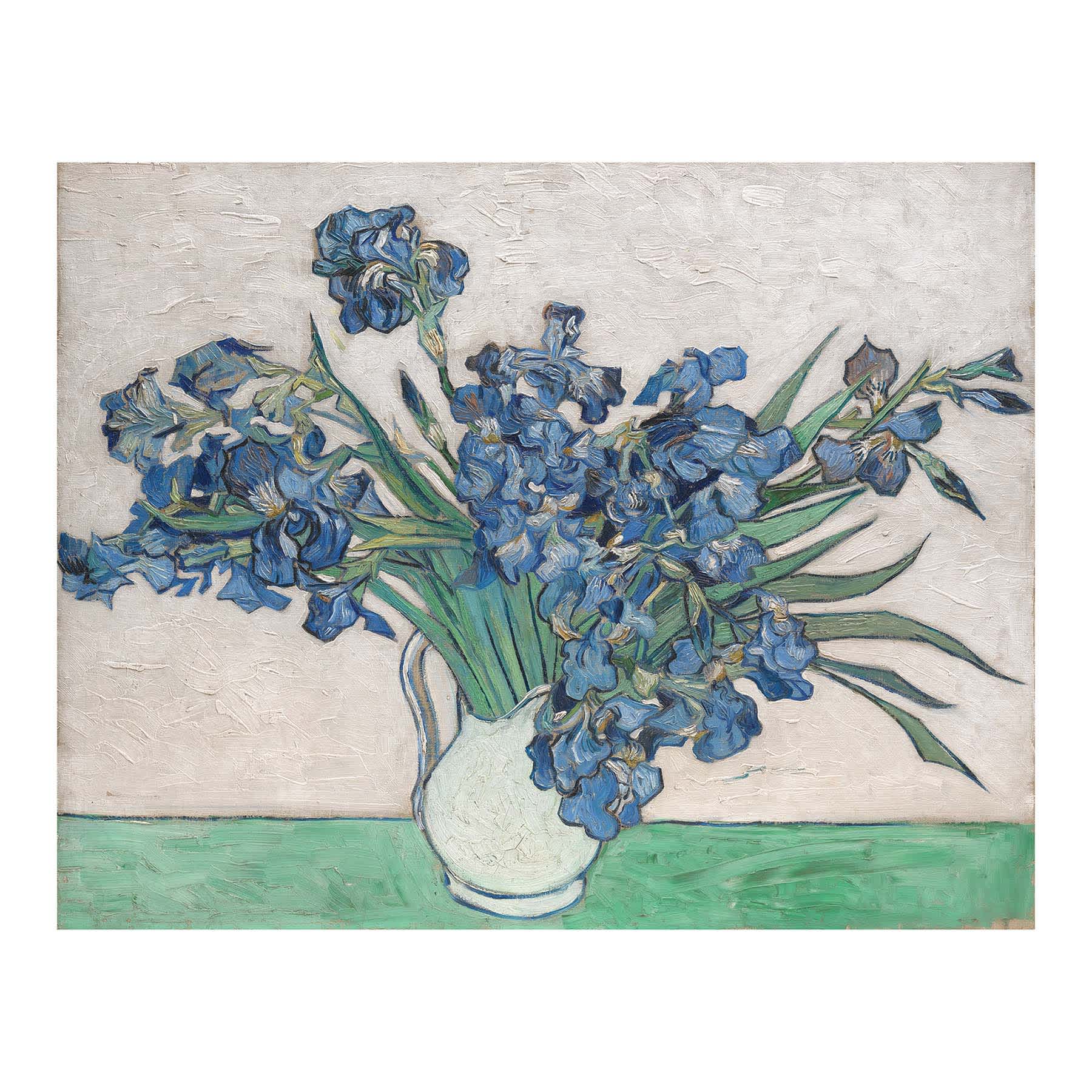 Irises in Vase Canvas Wall Art, 11x14