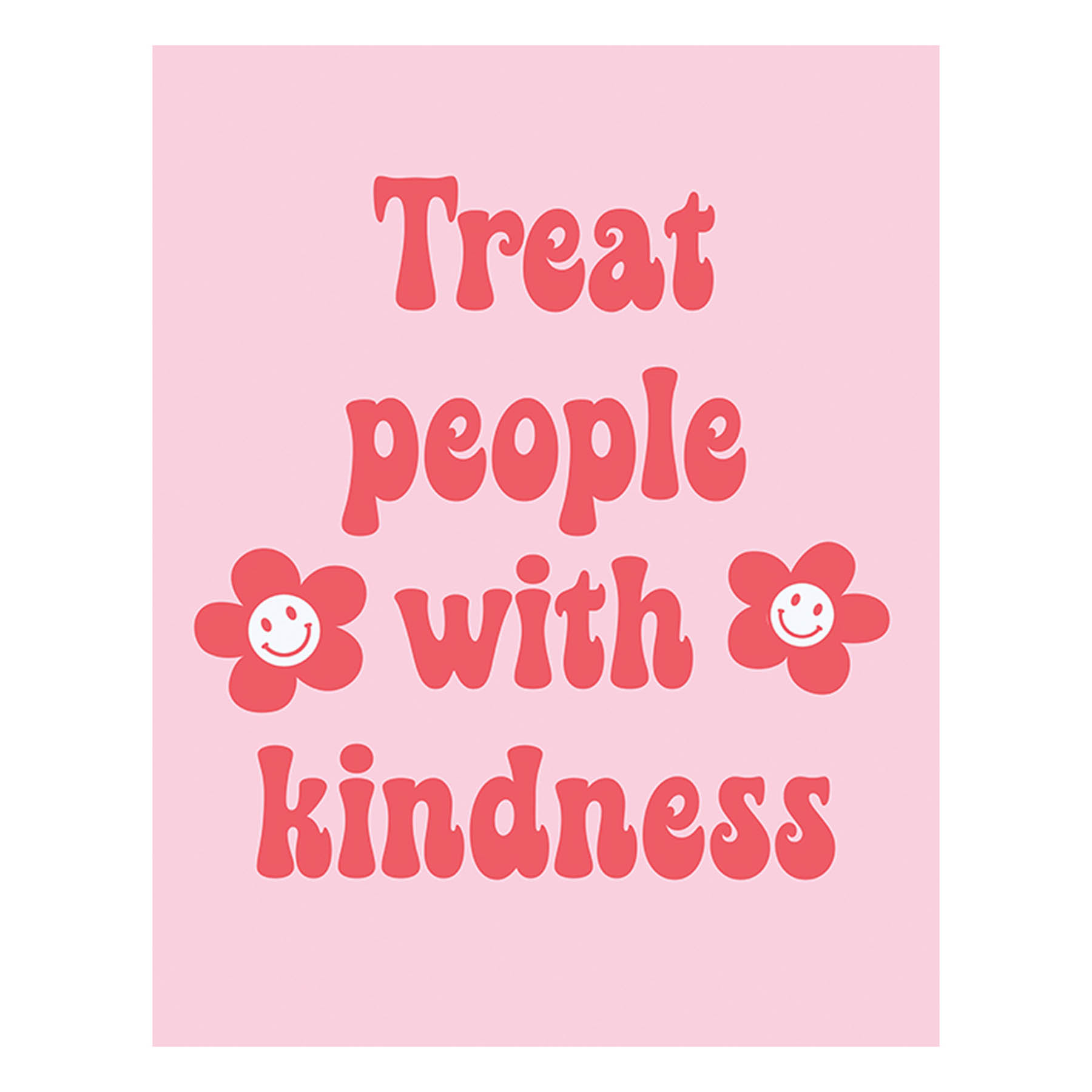 Treat People With Kindness Canvas Wall Sign, 16x20