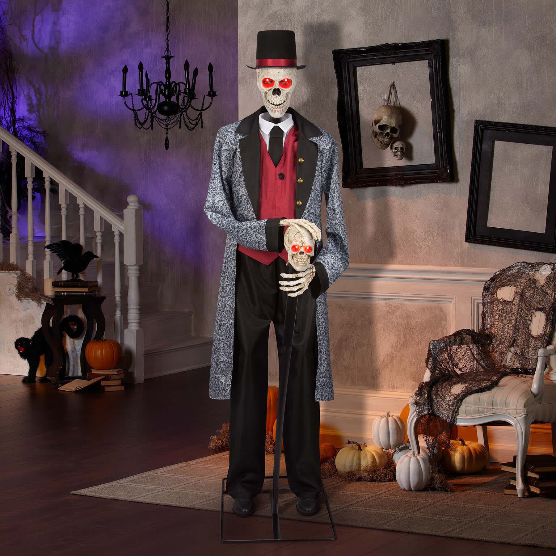 Dapper Skeleton Animatronic, 6.5'
