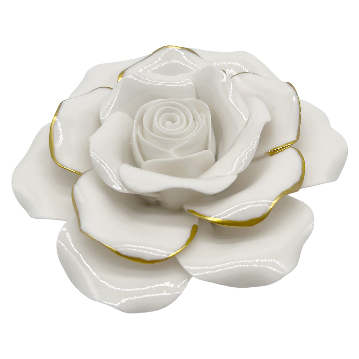 Providence White Porcelain Flower, 5x2
