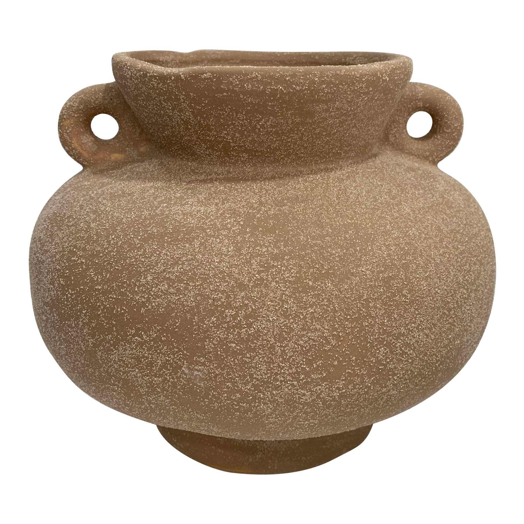 Neutral Ceramic Vase, 8"