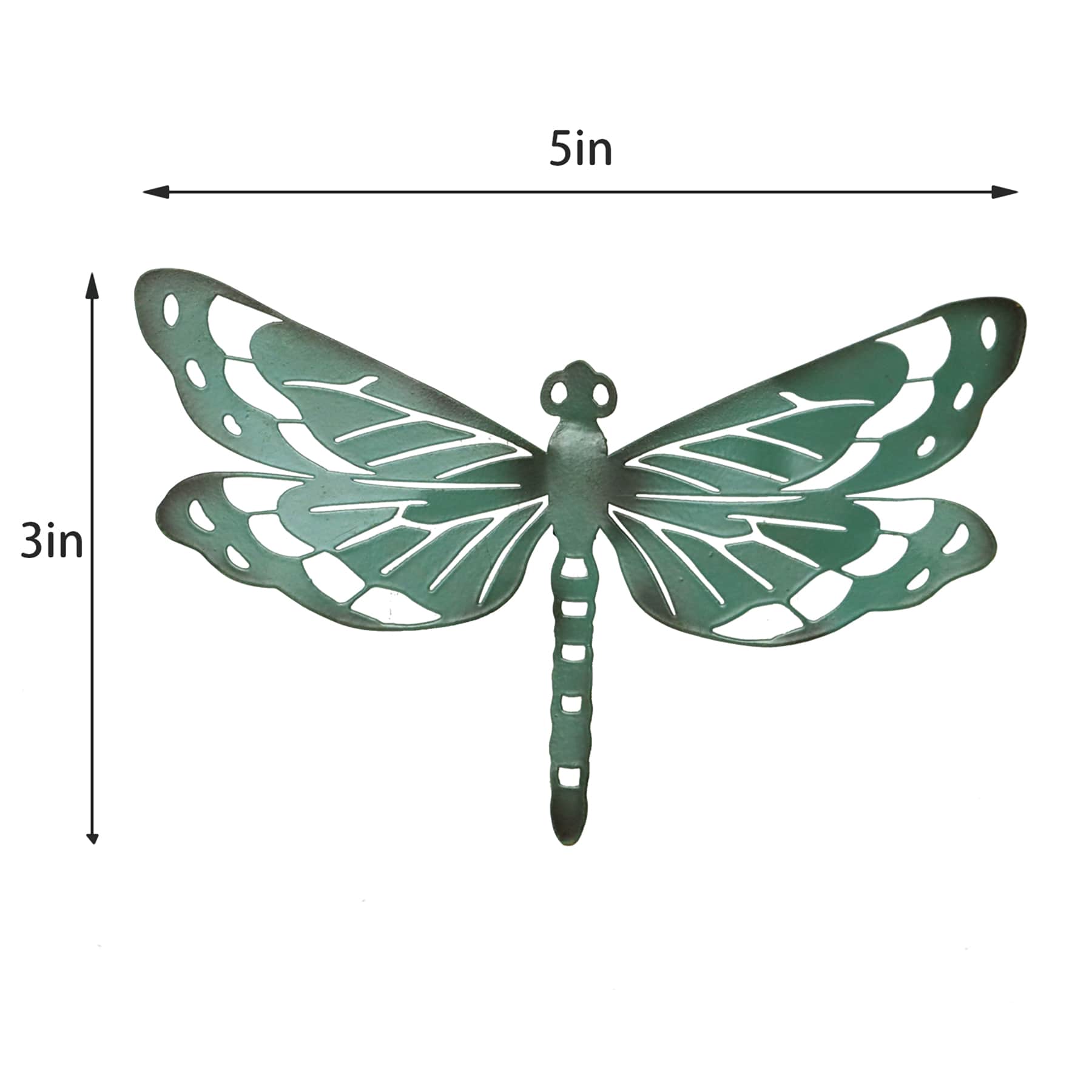 Honeybloom Dragonfly Green Pot Outdoor Hanger, 5"