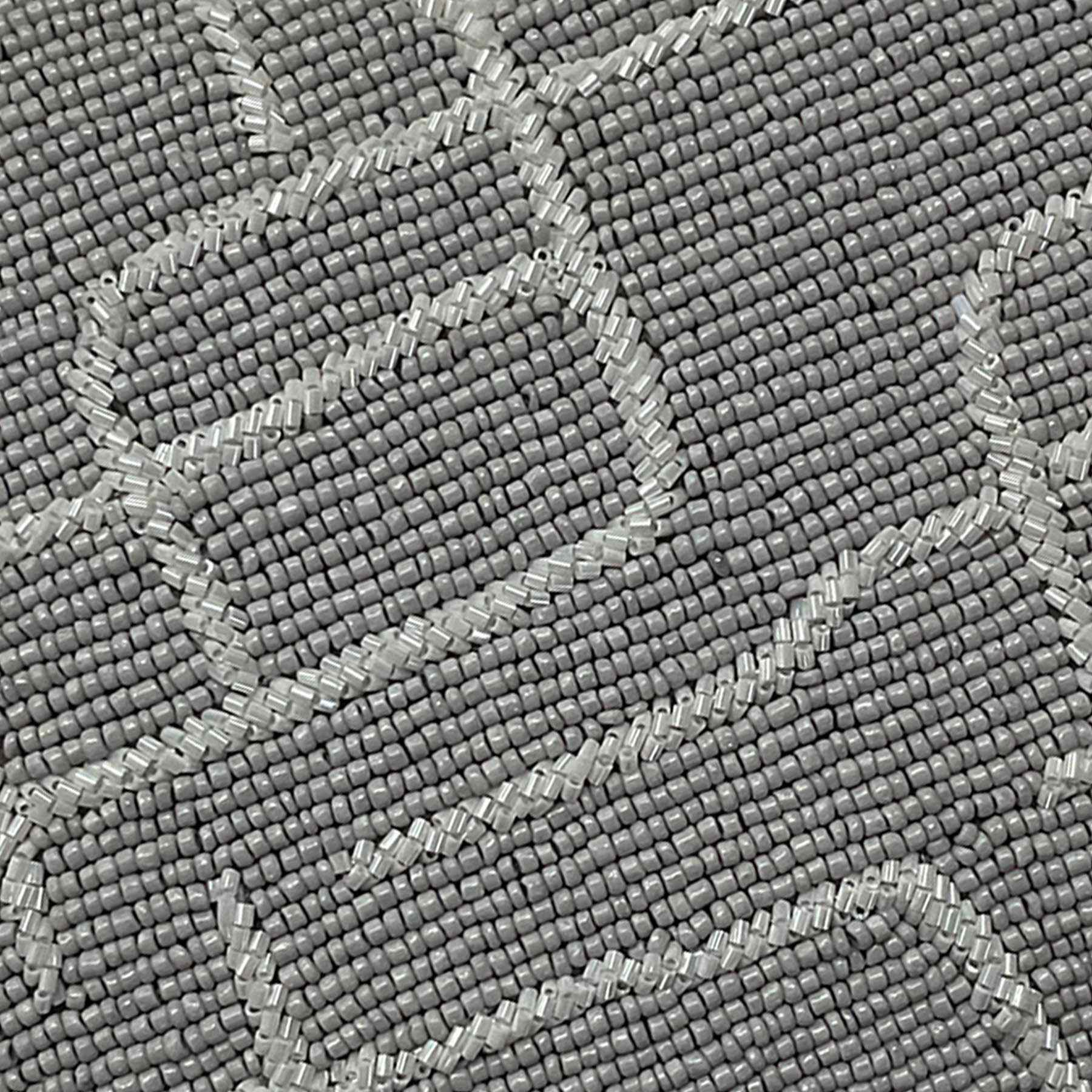 Laila Ali Grey Abstract Beaded Throw Pillow, 12x16