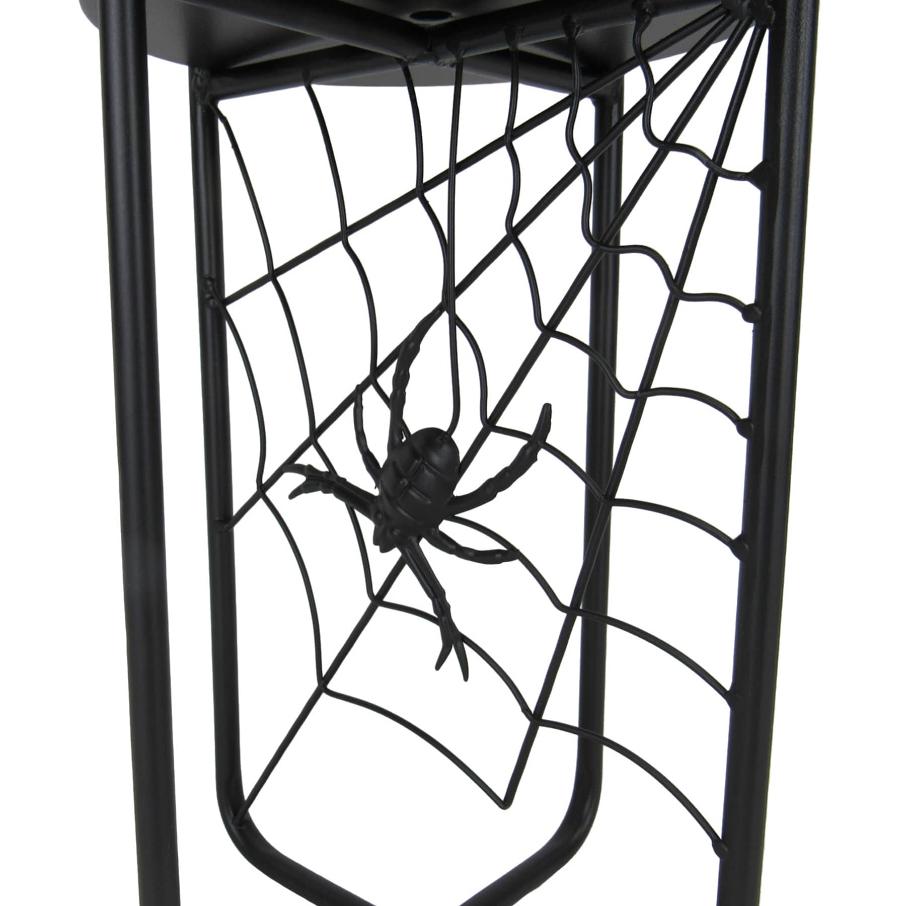 Spider Web and Spider Metal Planter Stand, 16"