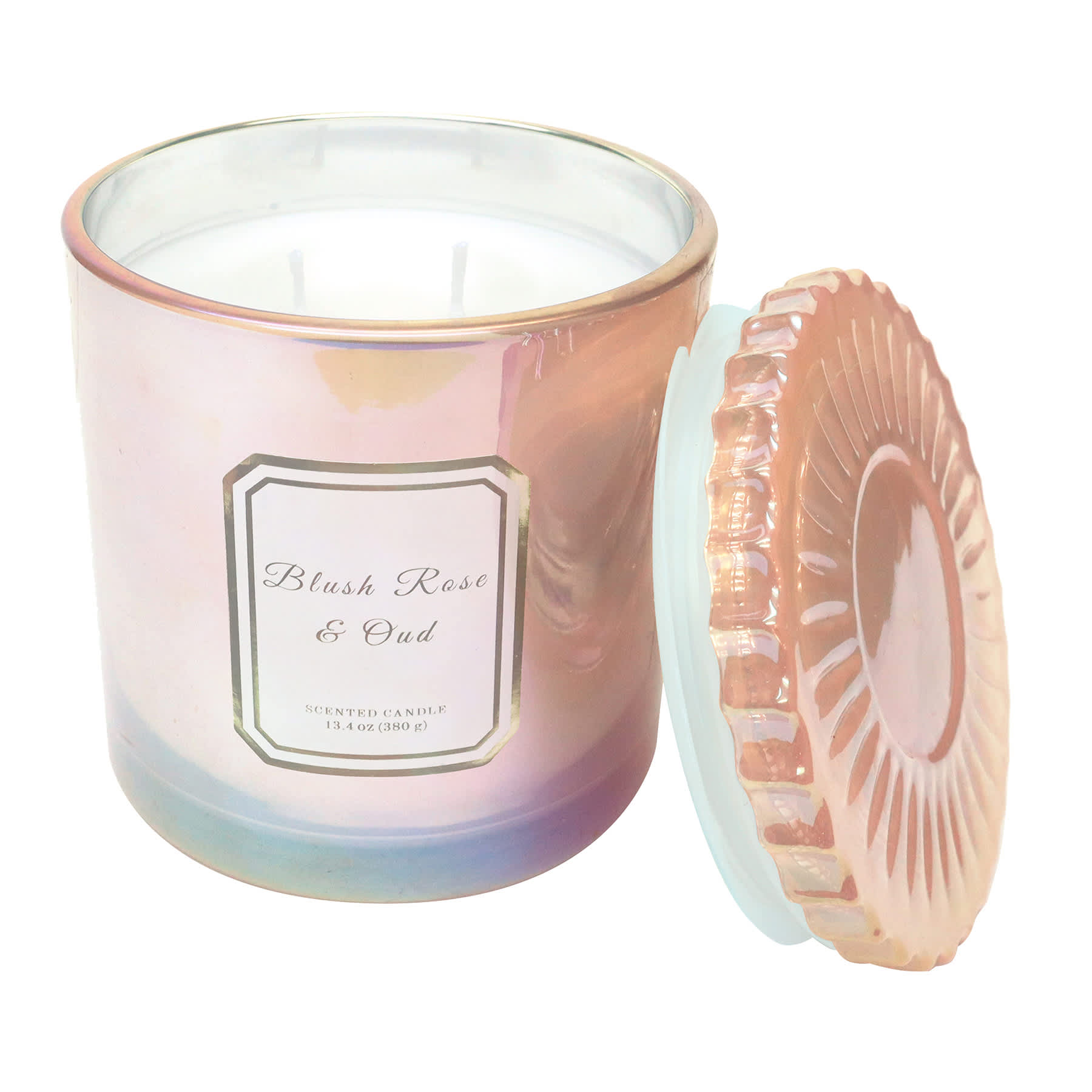 Providence Blush Rose & Oud Scented Jar Candle, 13.4oz
