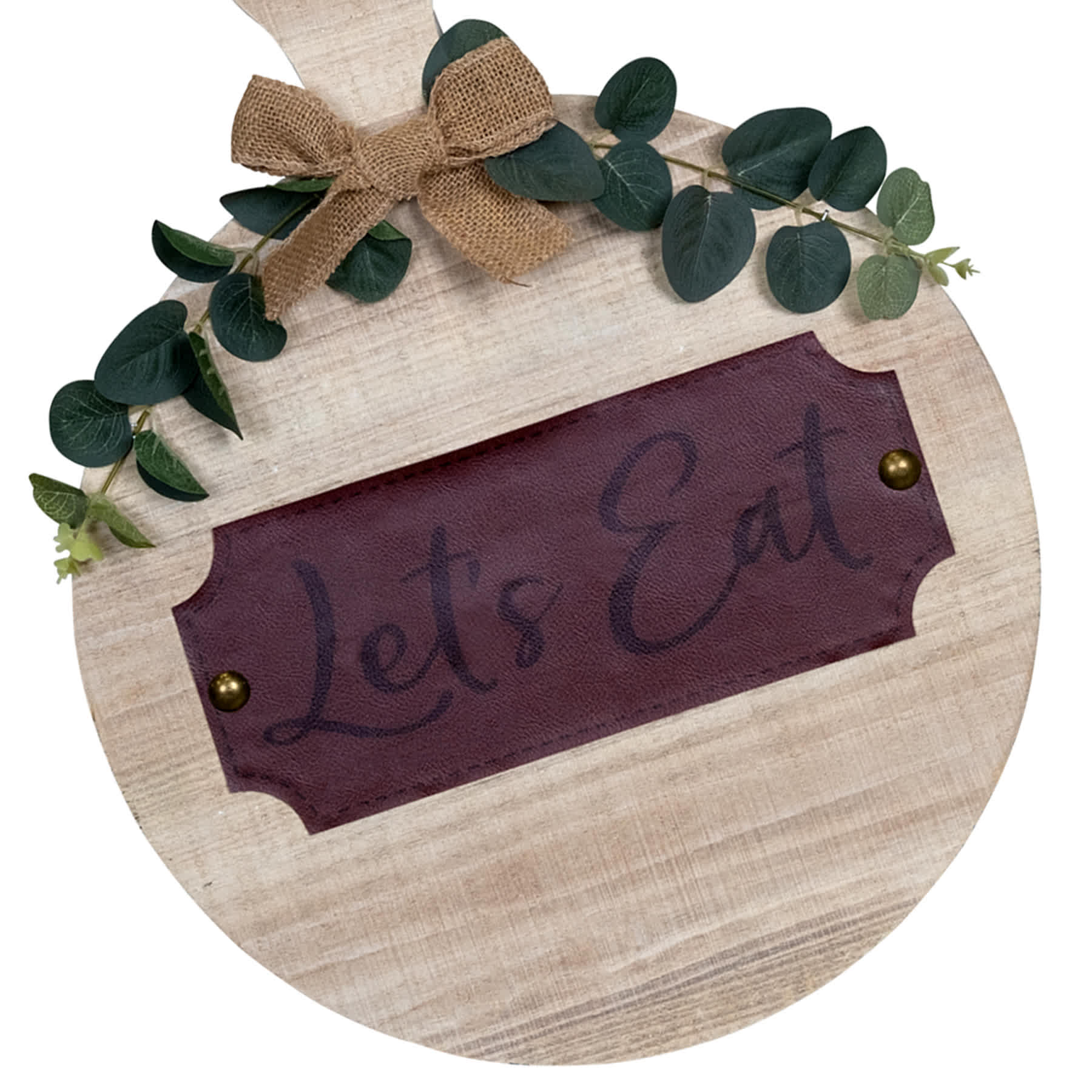 Lets Eat Faux Wood Wall Decor, 14x19