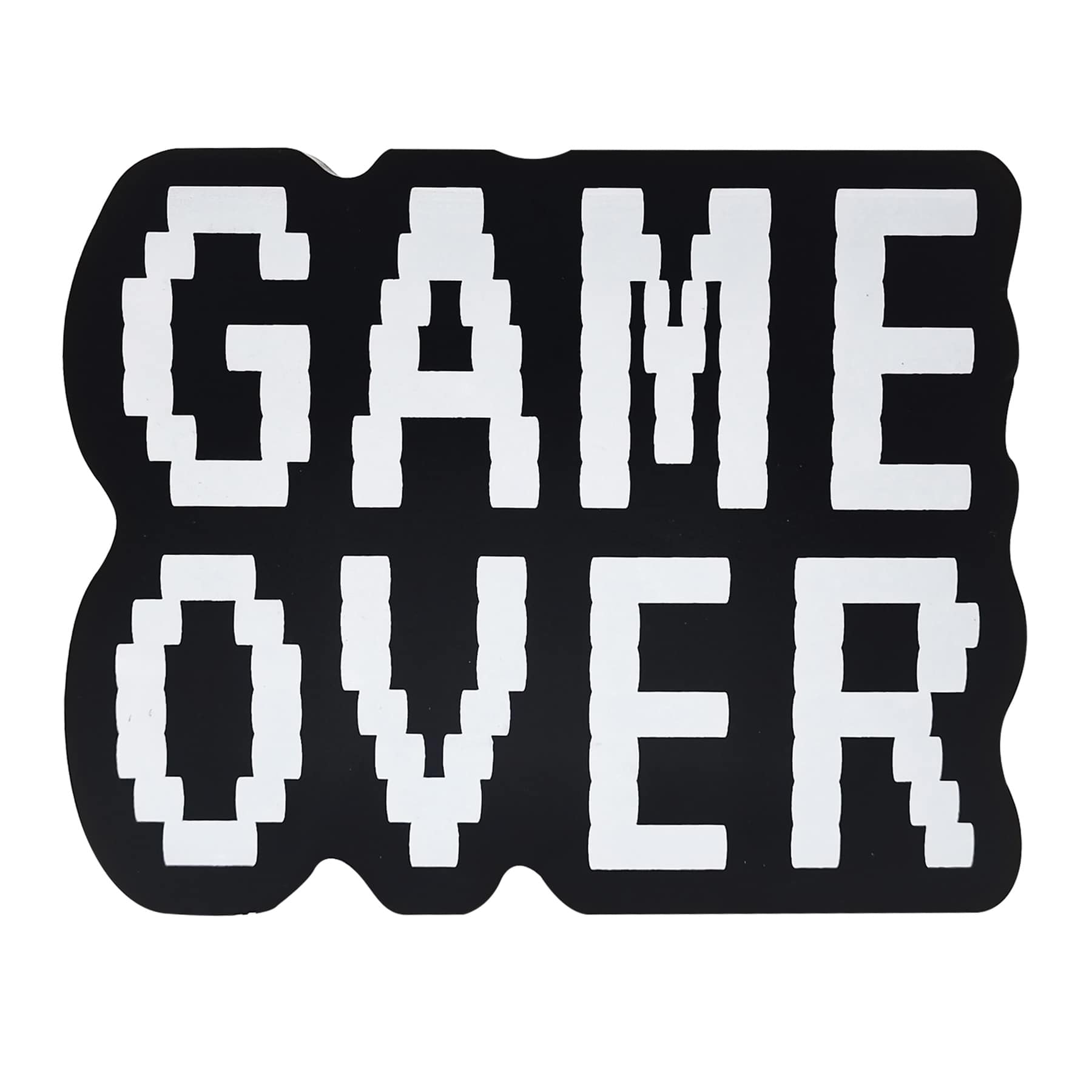 Game Over Black Sign, 6"