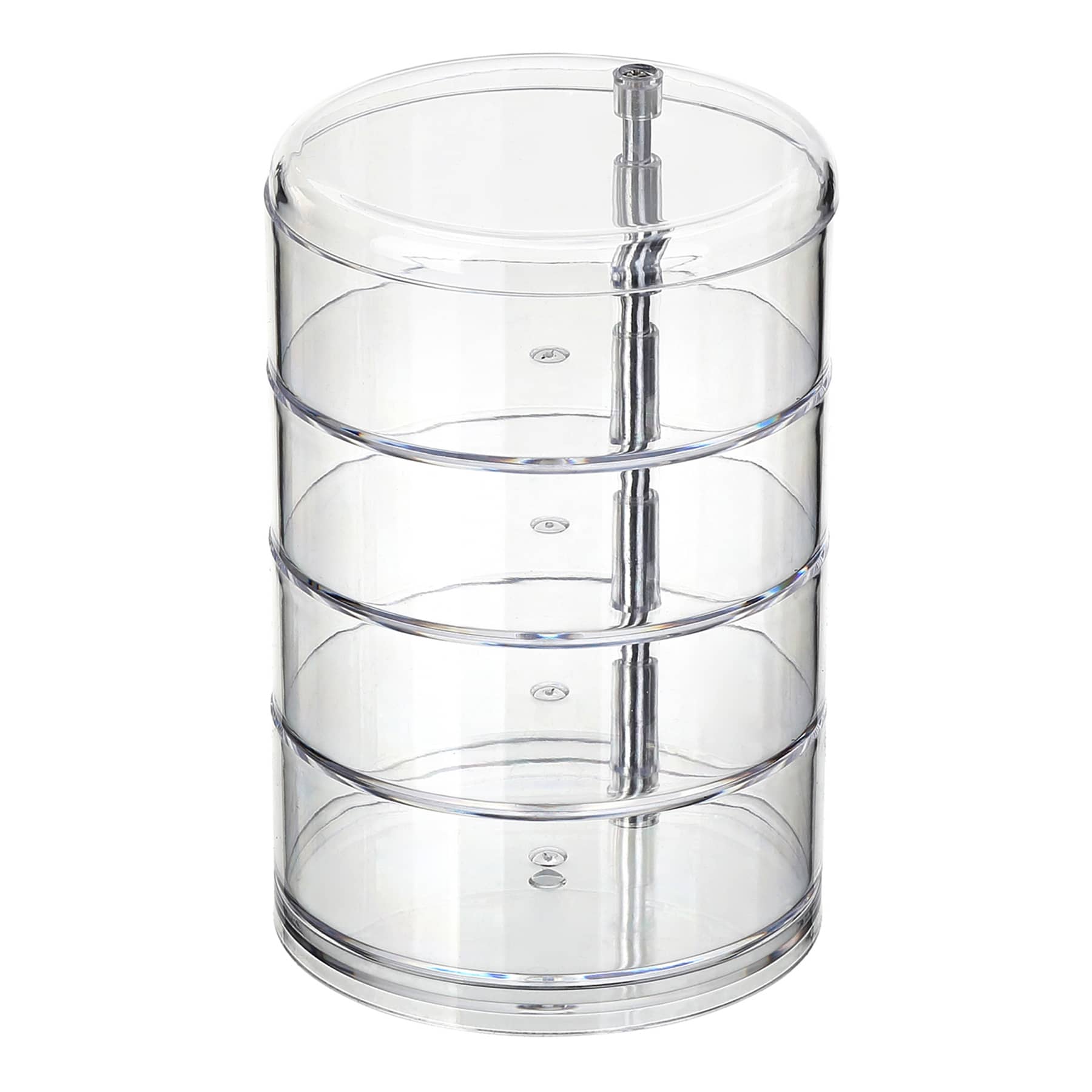 4-Tier Round Organizer with Silver Rod