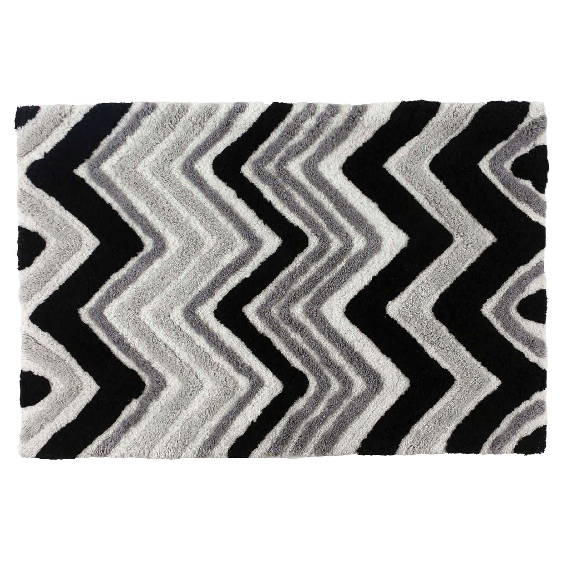 Neutrals Chevron Tufted Bath Rug, 20x30