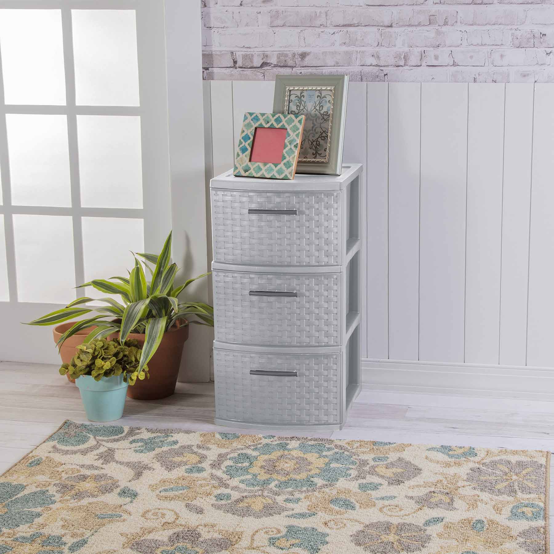 3-Drawer Sterilite Weave Tower