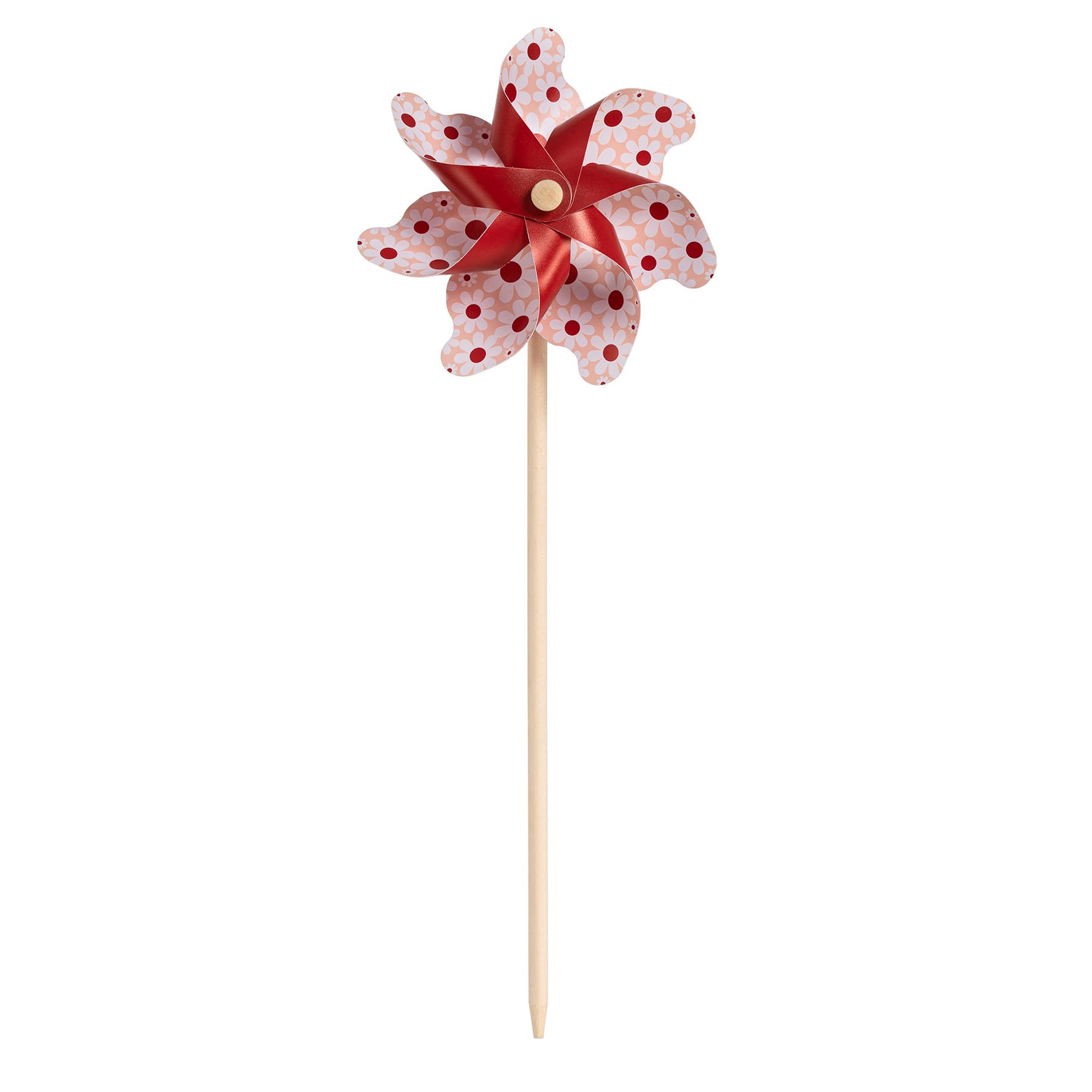 Sunny Club Red Flower Whirligig, 19"
