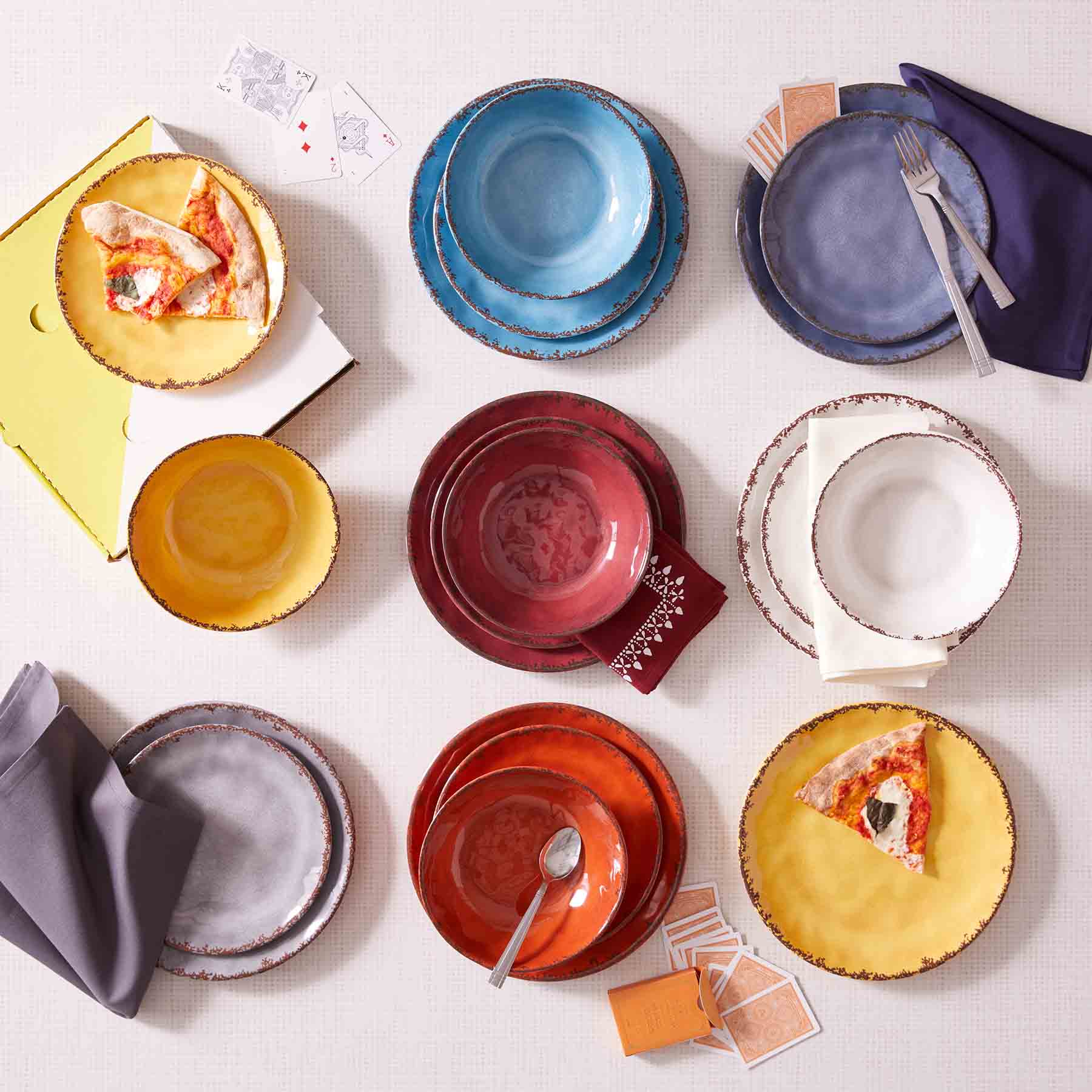 Honeybloom Bright Blue Melamine Salad Plate, 9"