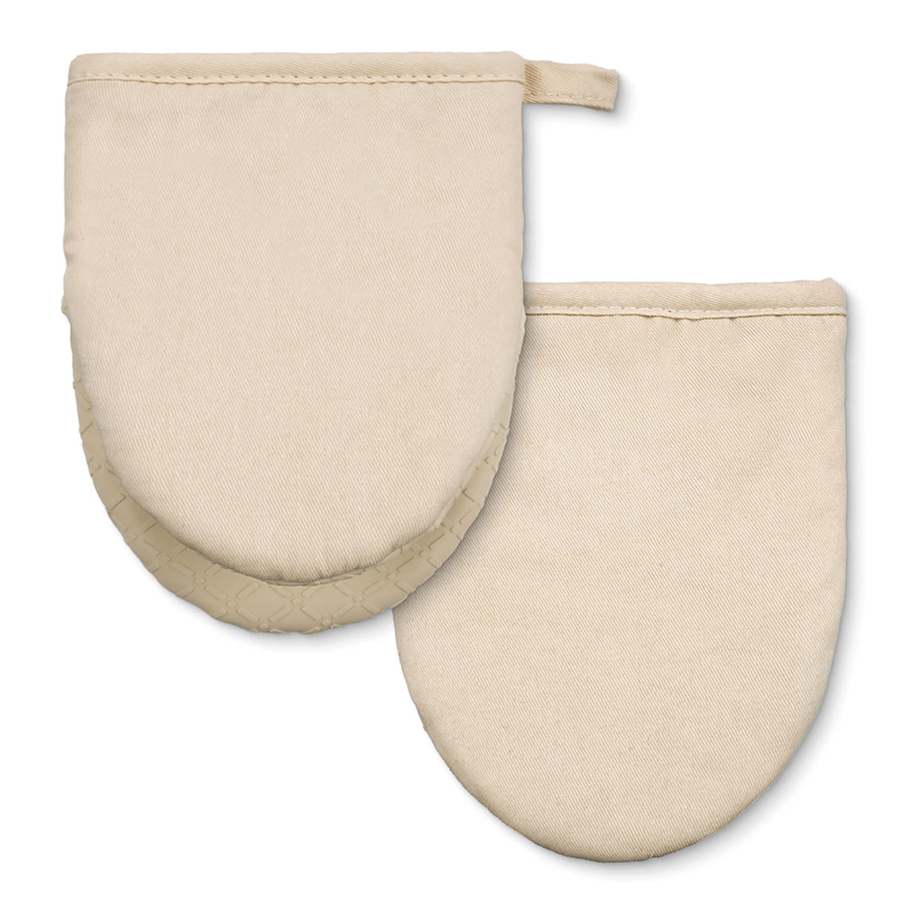 Set of 2 Taupe Silicone Mini Mitts