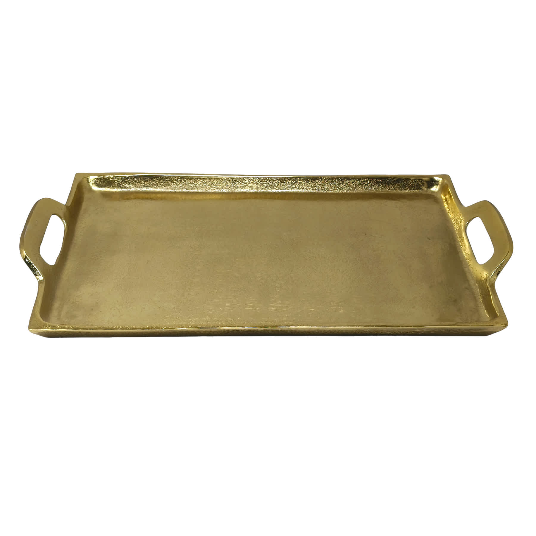 Gold Rectangle Cast Aluminum Tray, 20x11.5