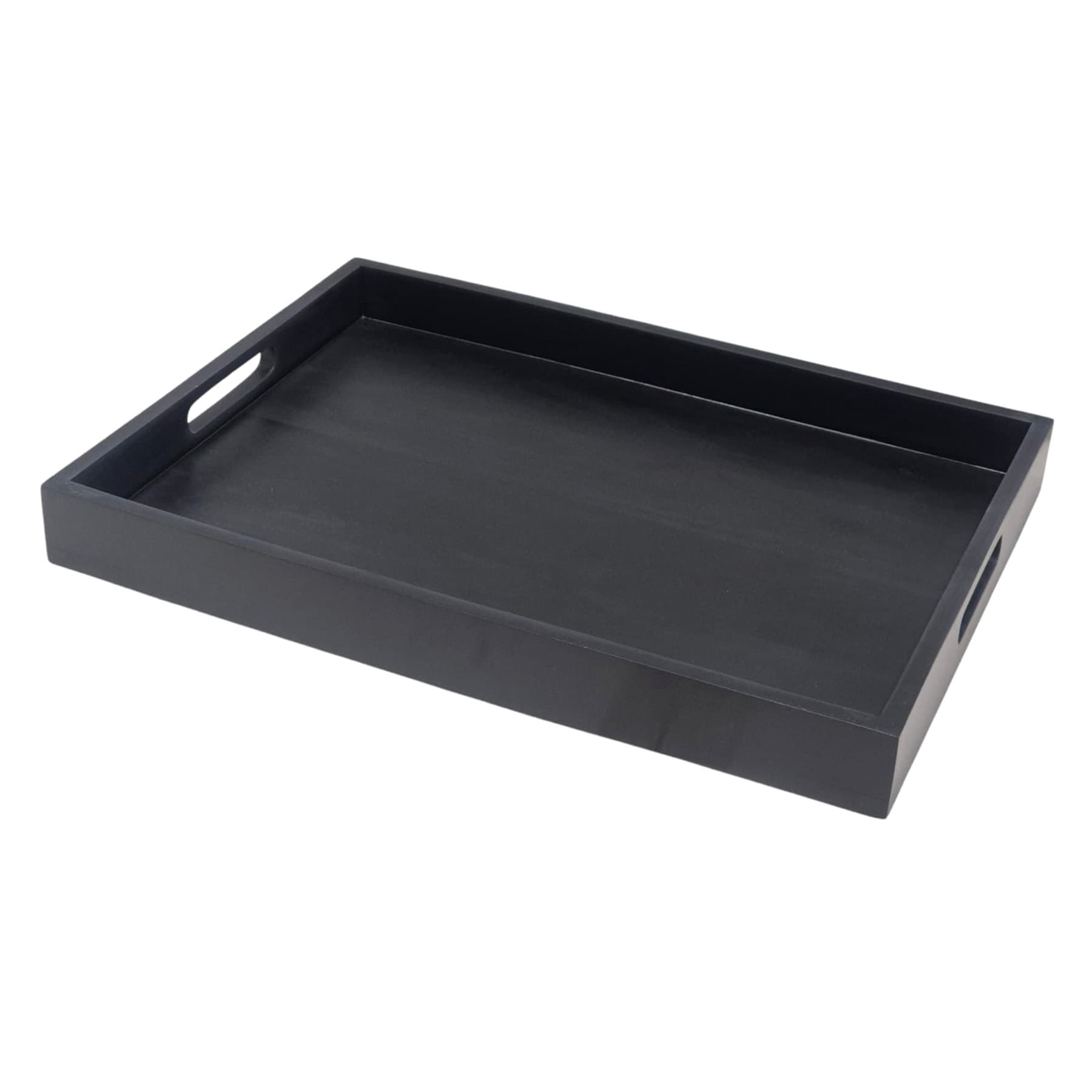 Black Acacia Wood Tray, 20x15