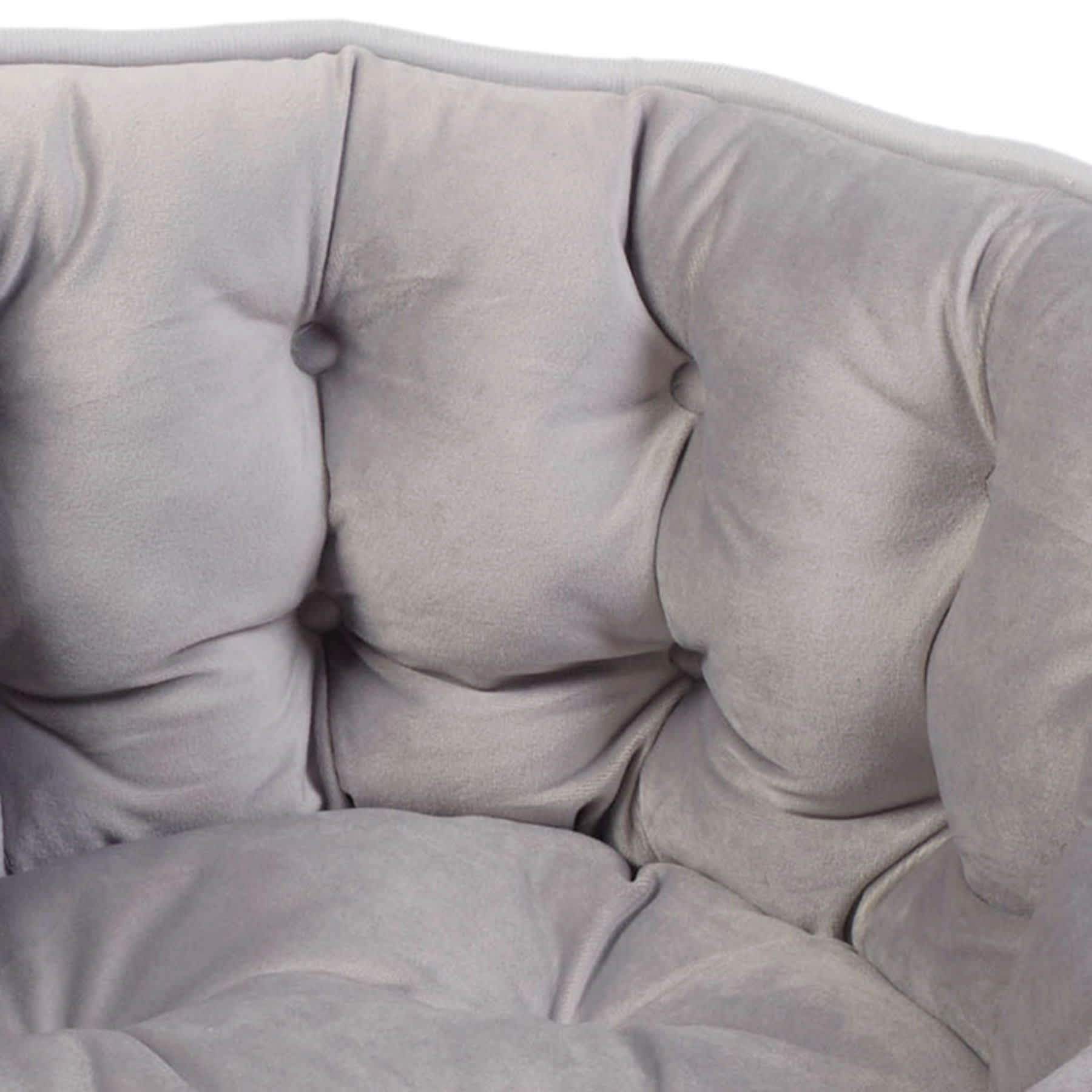 Mini Grey Velvet Pet Cuddler, 18"